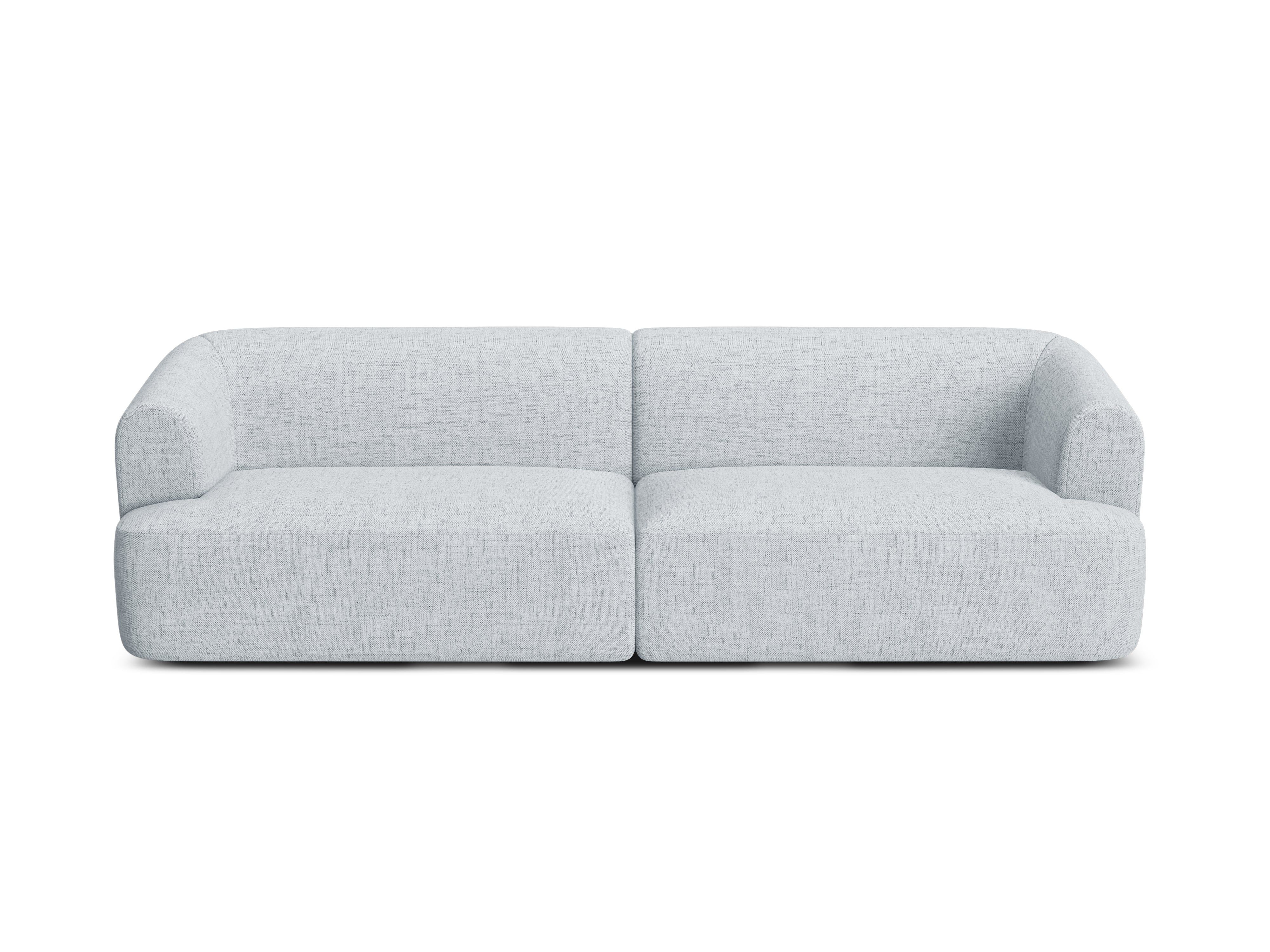 4-seater CAMPI light gray chenille sofa