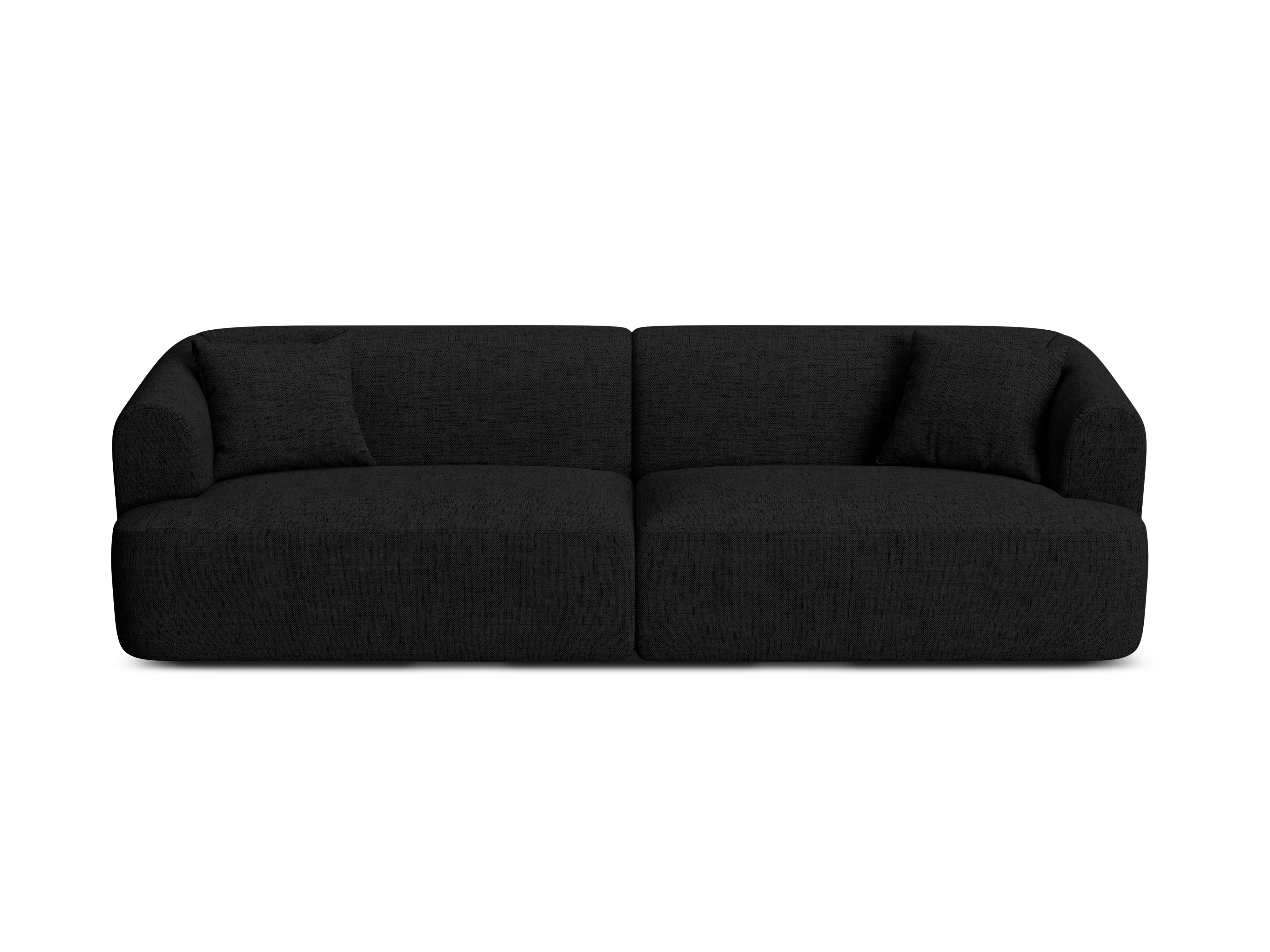 4-seater Sofa CAMPI black chenille