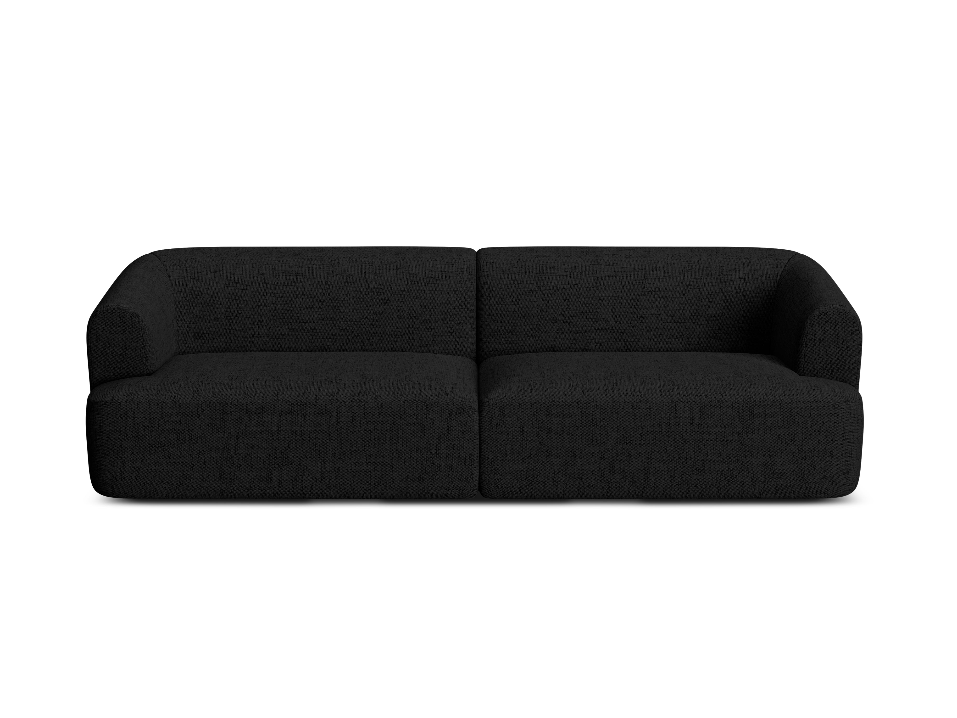 4-seater Sofa CAMPI black chenille