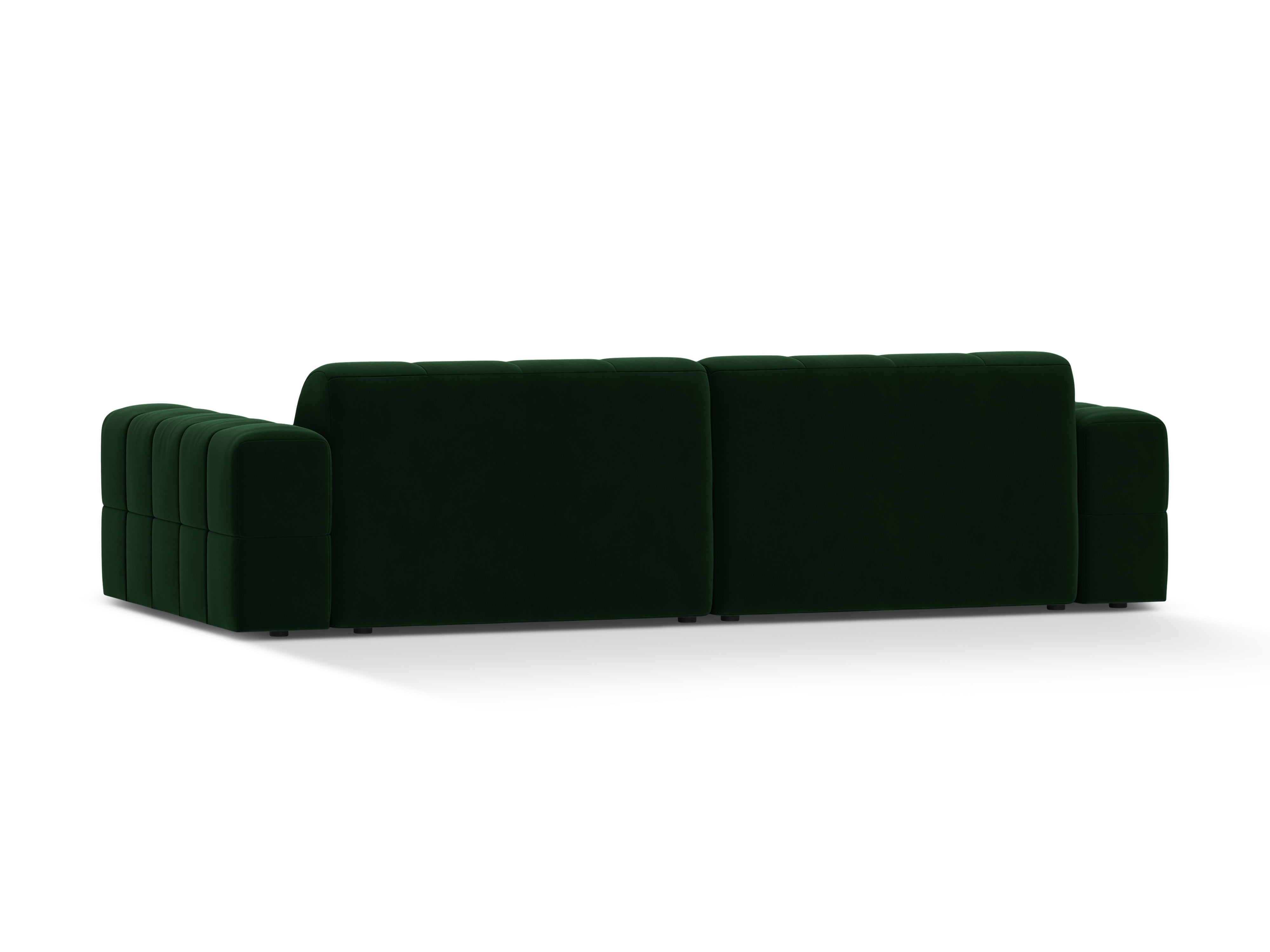 Sofa zamatová 4-osobová CHICAGO fľašková zelená
