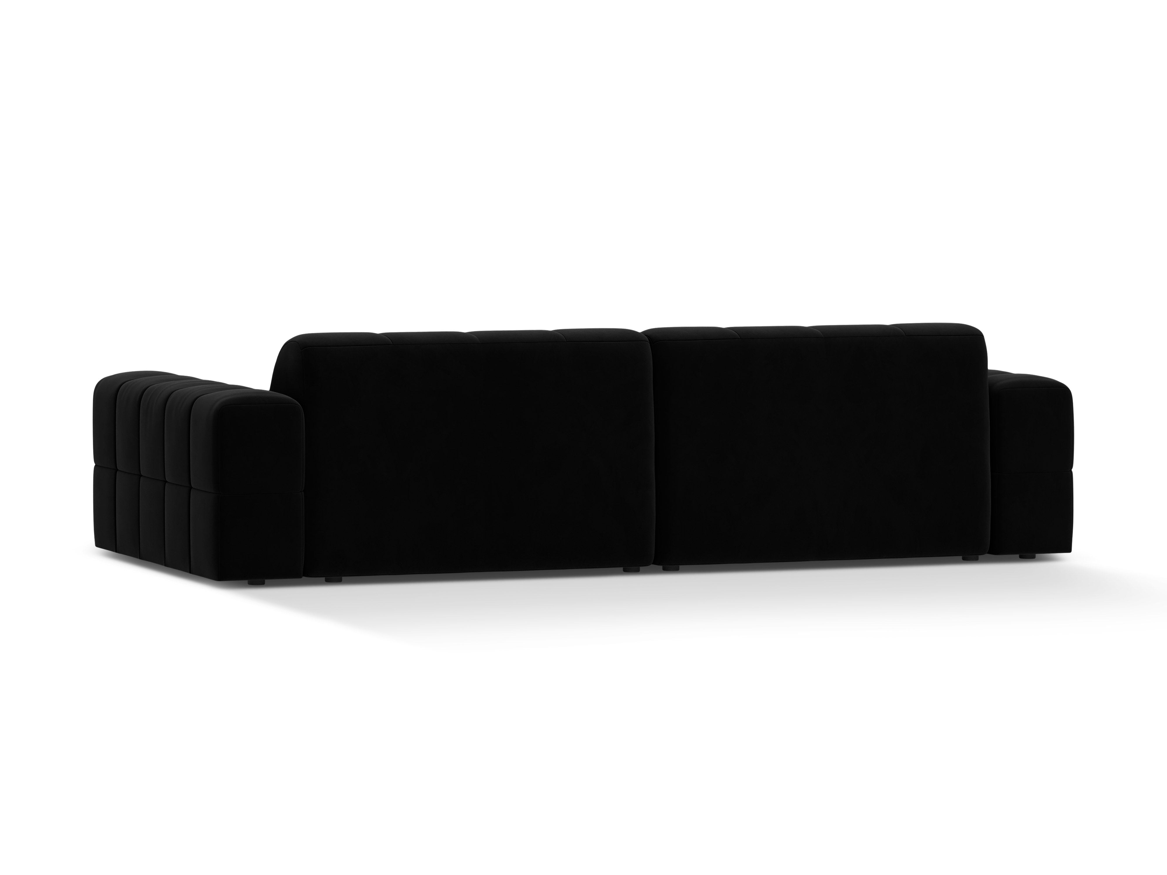 Sofa z jemného velúru pre 4 osoby CHICAGO čierna