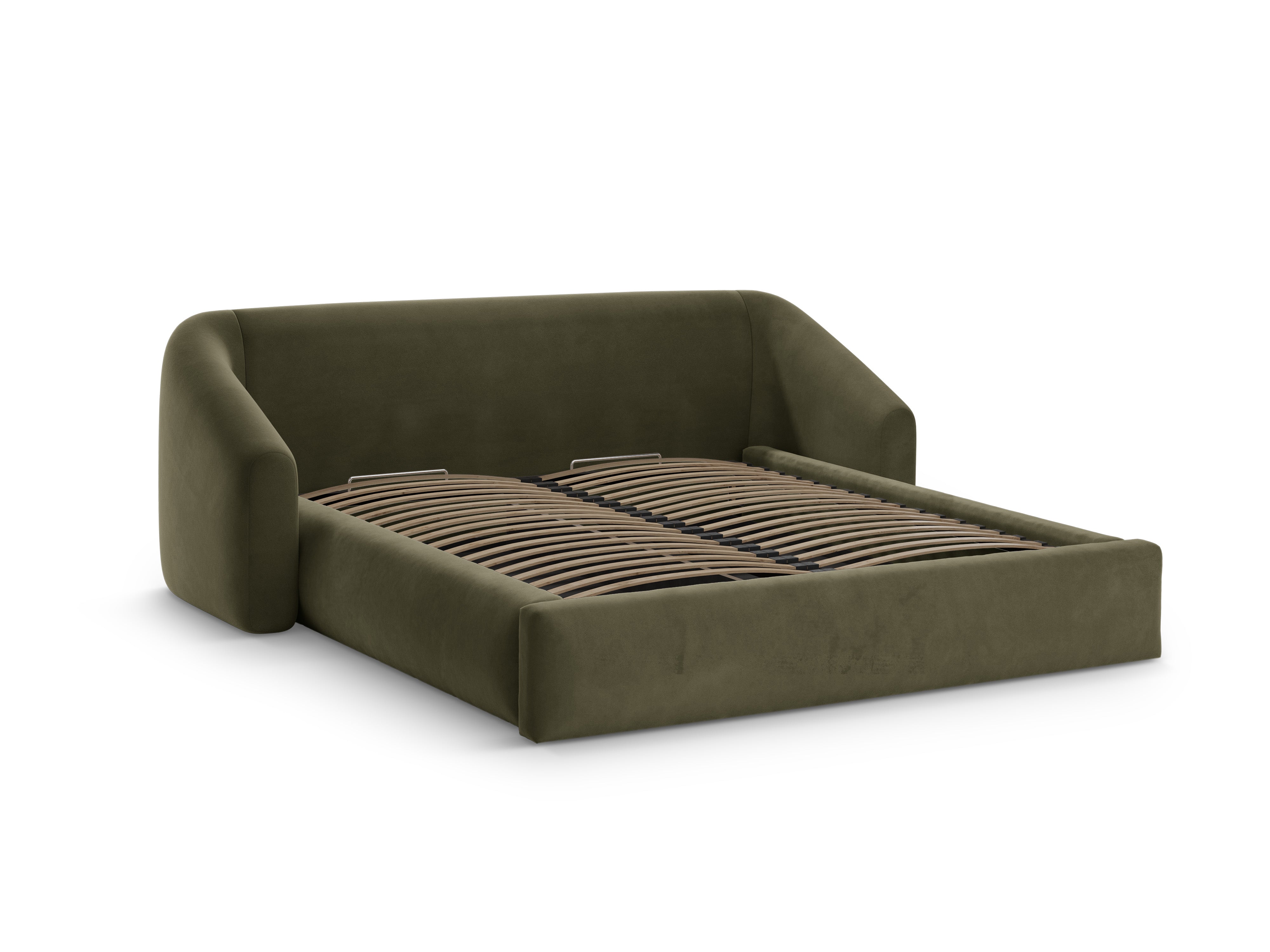 Velvet bed CAMPI green