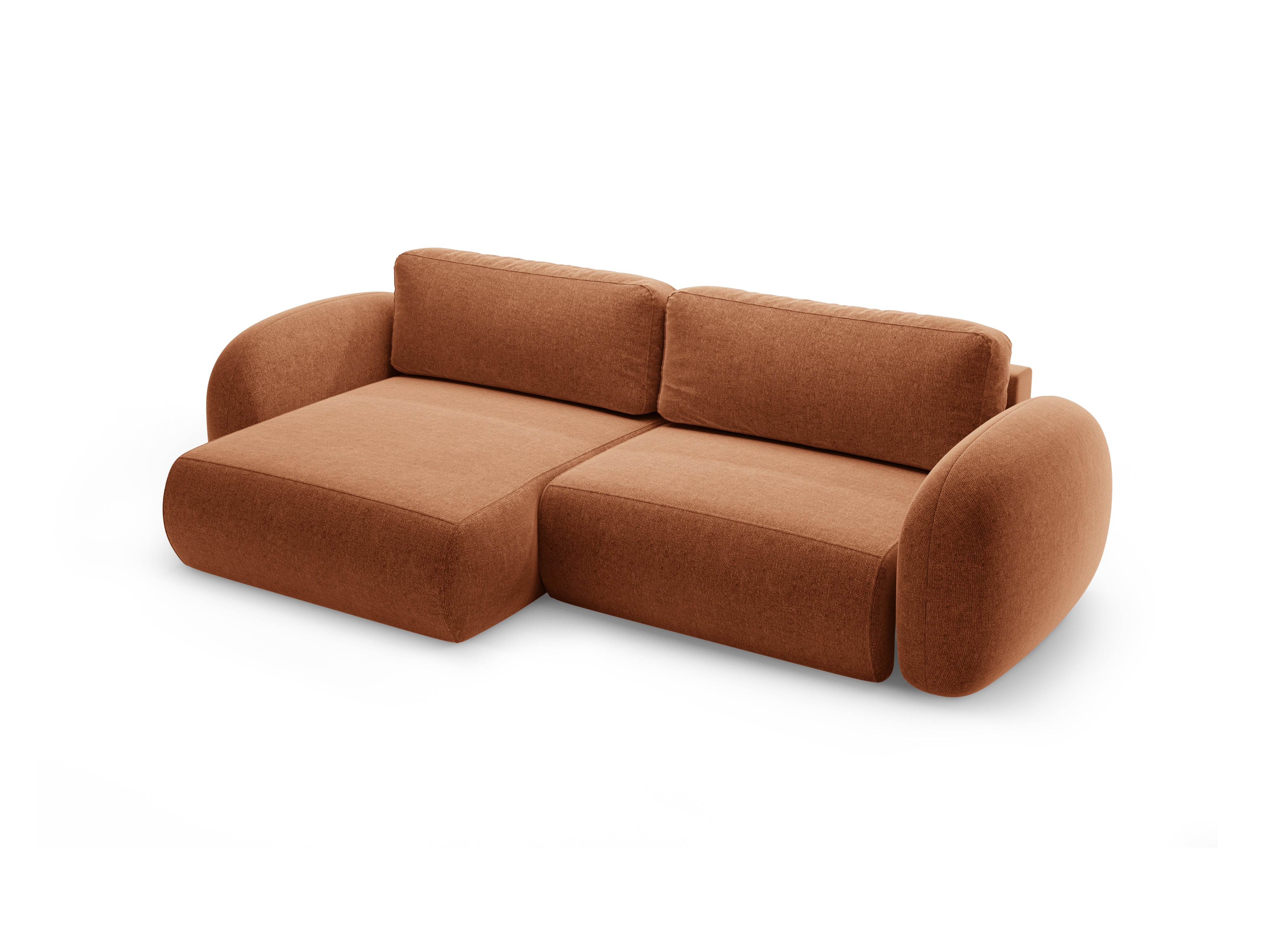 Universal corner sofa with sleeping function for 4 people TONALE brick