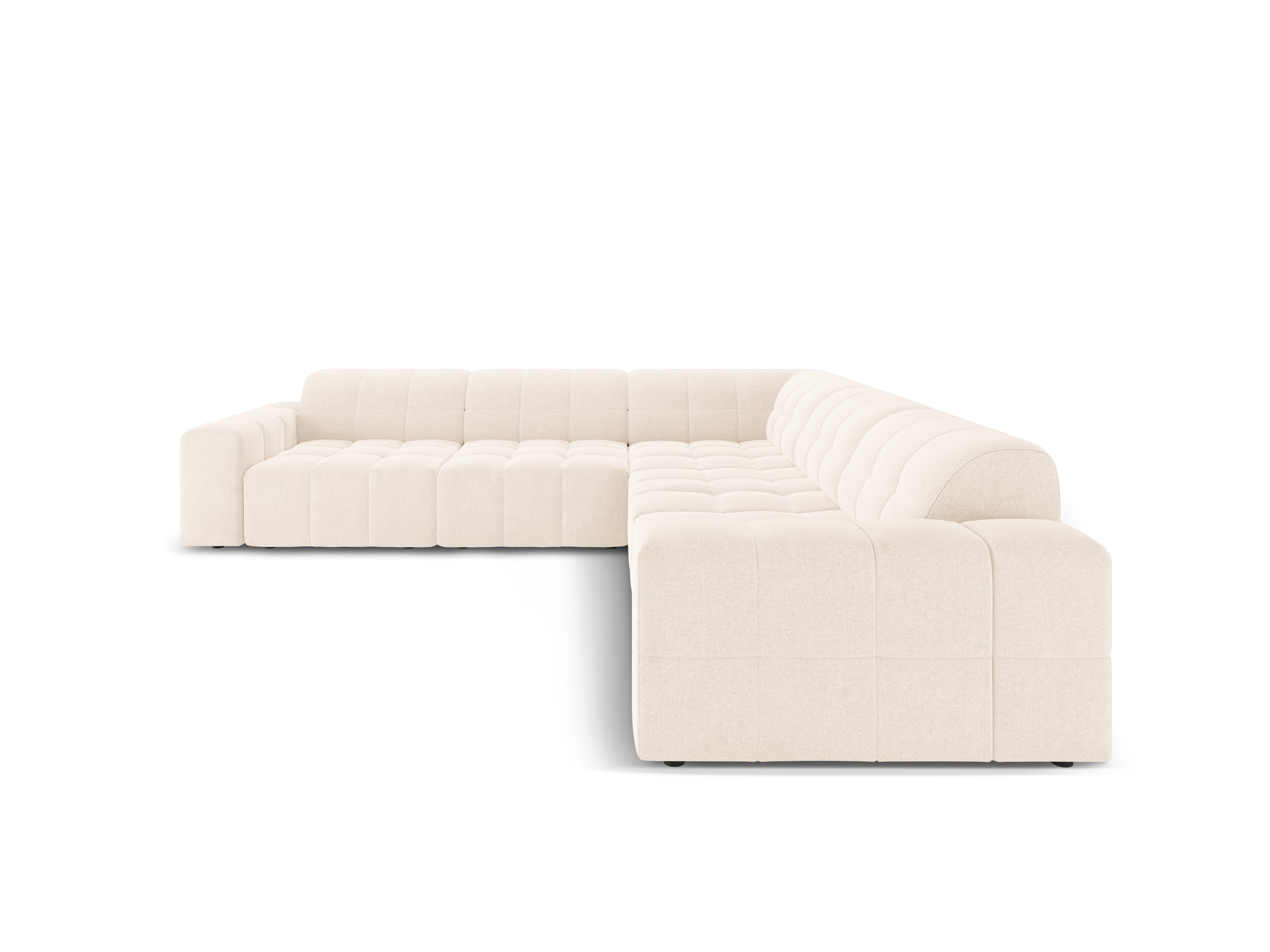 Symmetrical Corner Sofa CHICAGO Light Beige Chenille