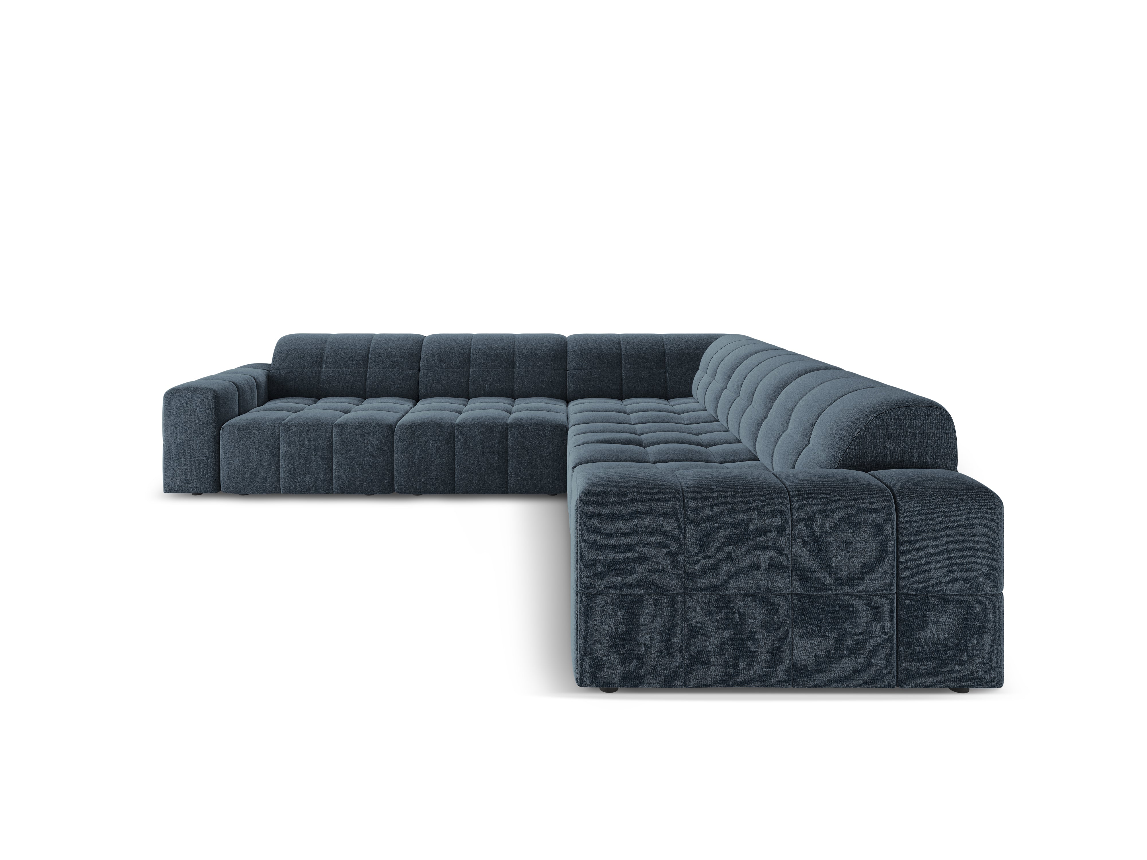 Symmetrical Corner Sofa CHICAGO Blue Chenille