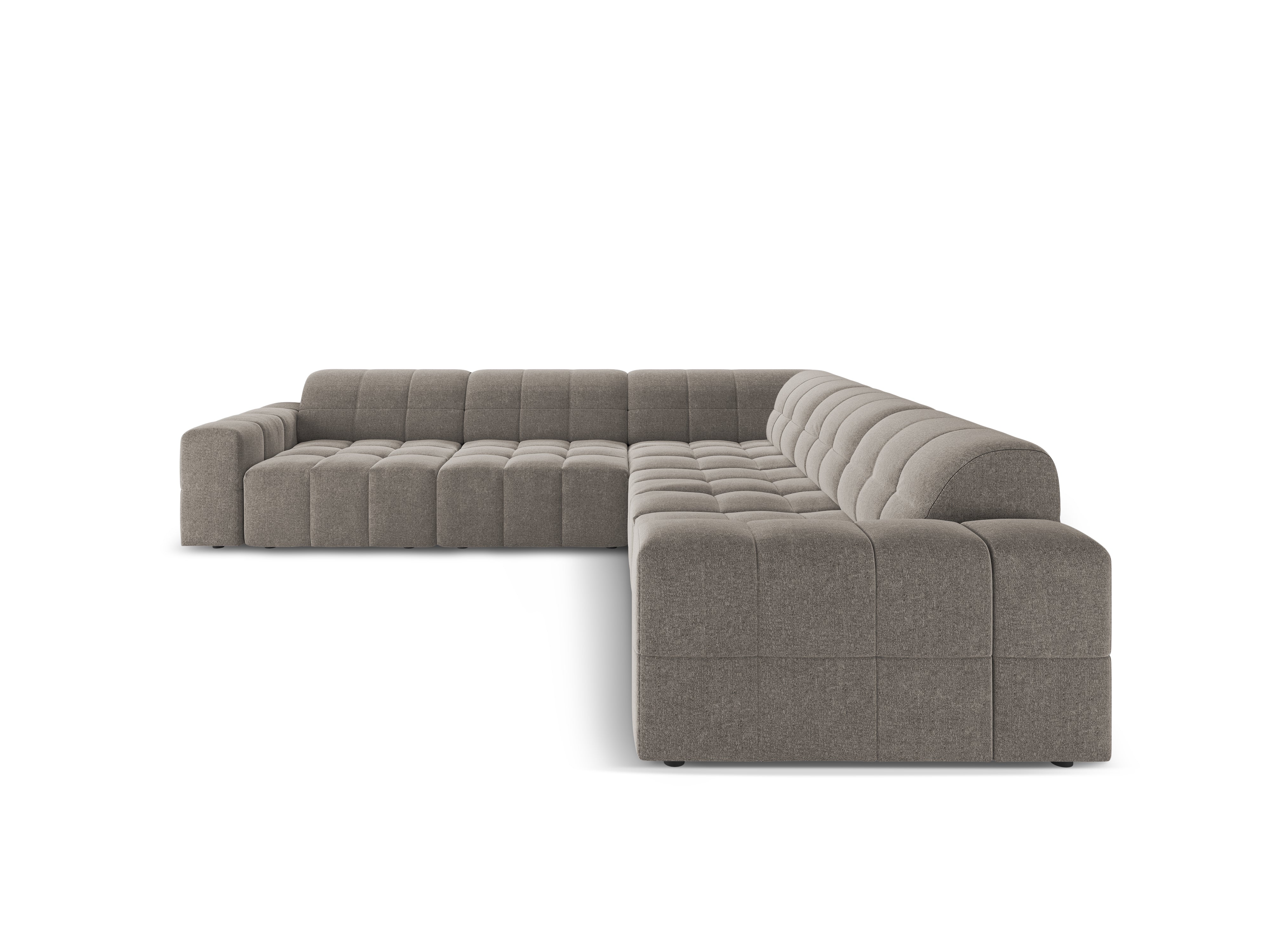 Symmetrical Corner Sofa CHICAGO Gray Chenille