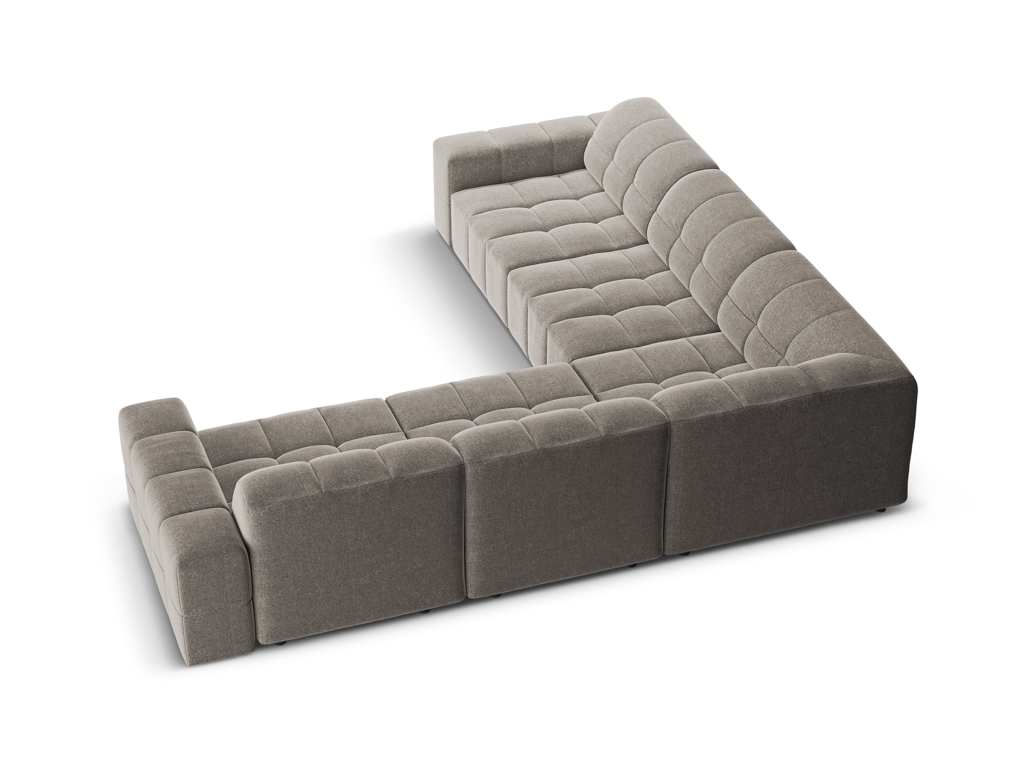 Symmetrical Corner Sofa CHICAGO Gray Chenille