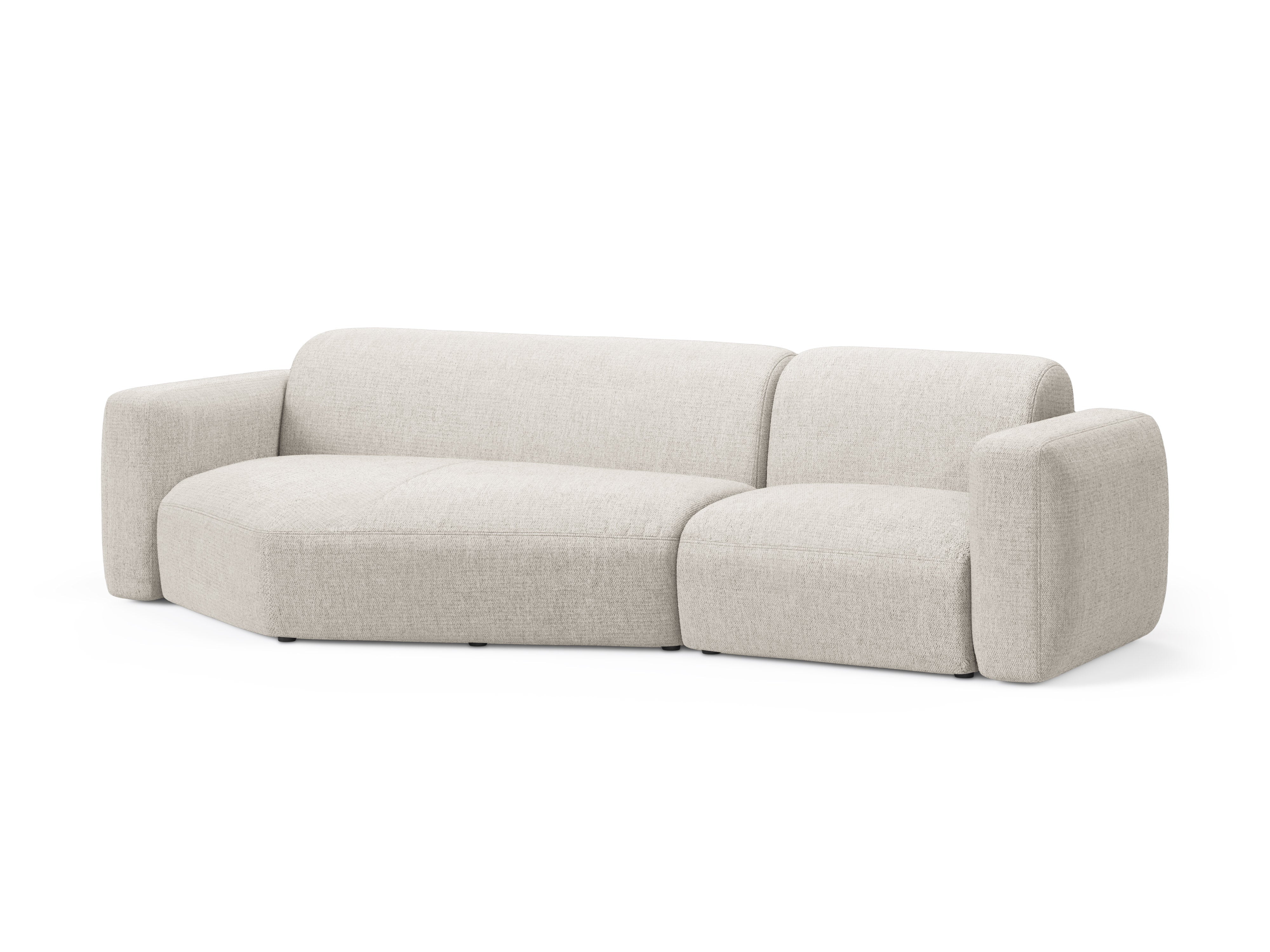 Left-sided corner sofa STRINO cream chenille