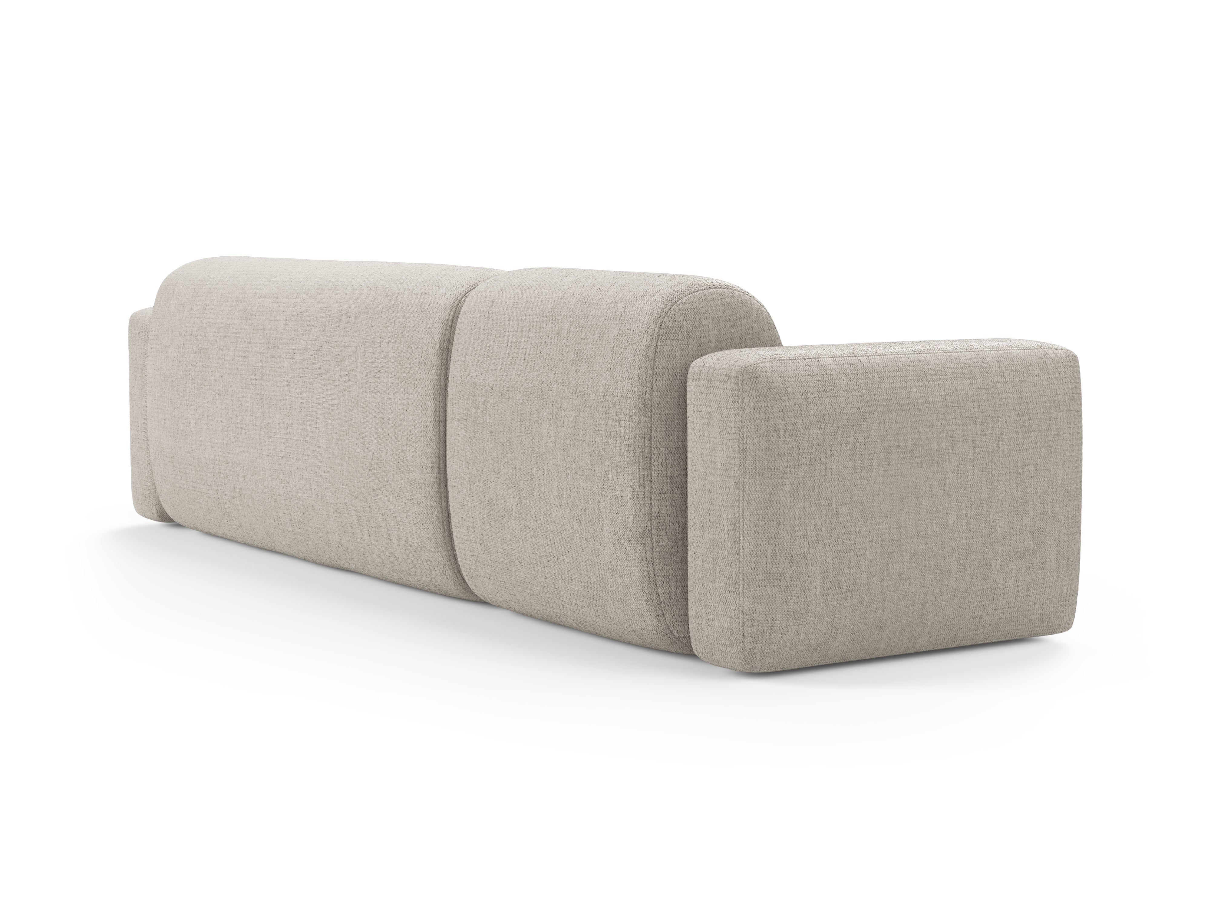 Left-sided corner sofa STRINO cream chenille