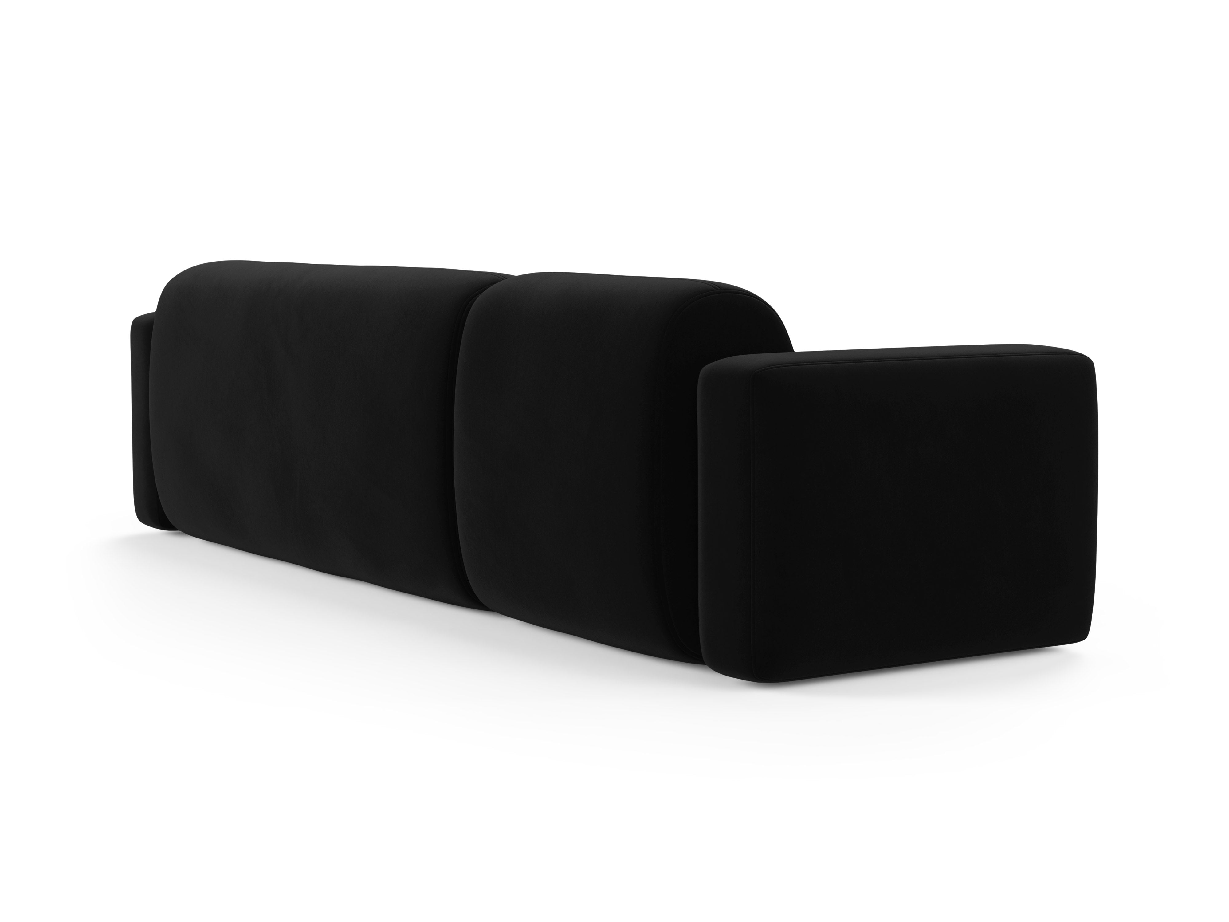 Left-facing velvet corner sofa STRINO black