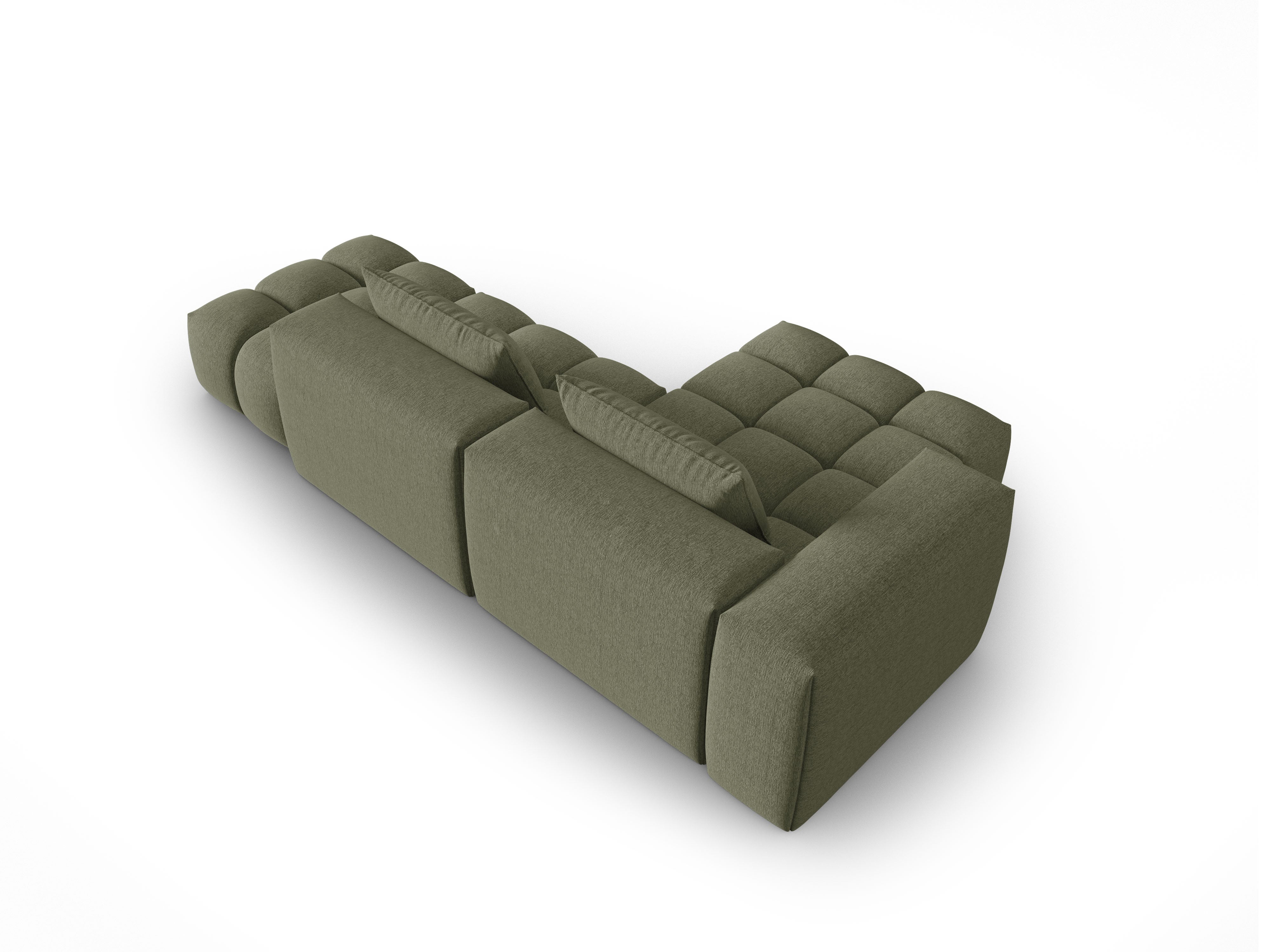 VERONA open left-facing 4-seater corner sofa olive
