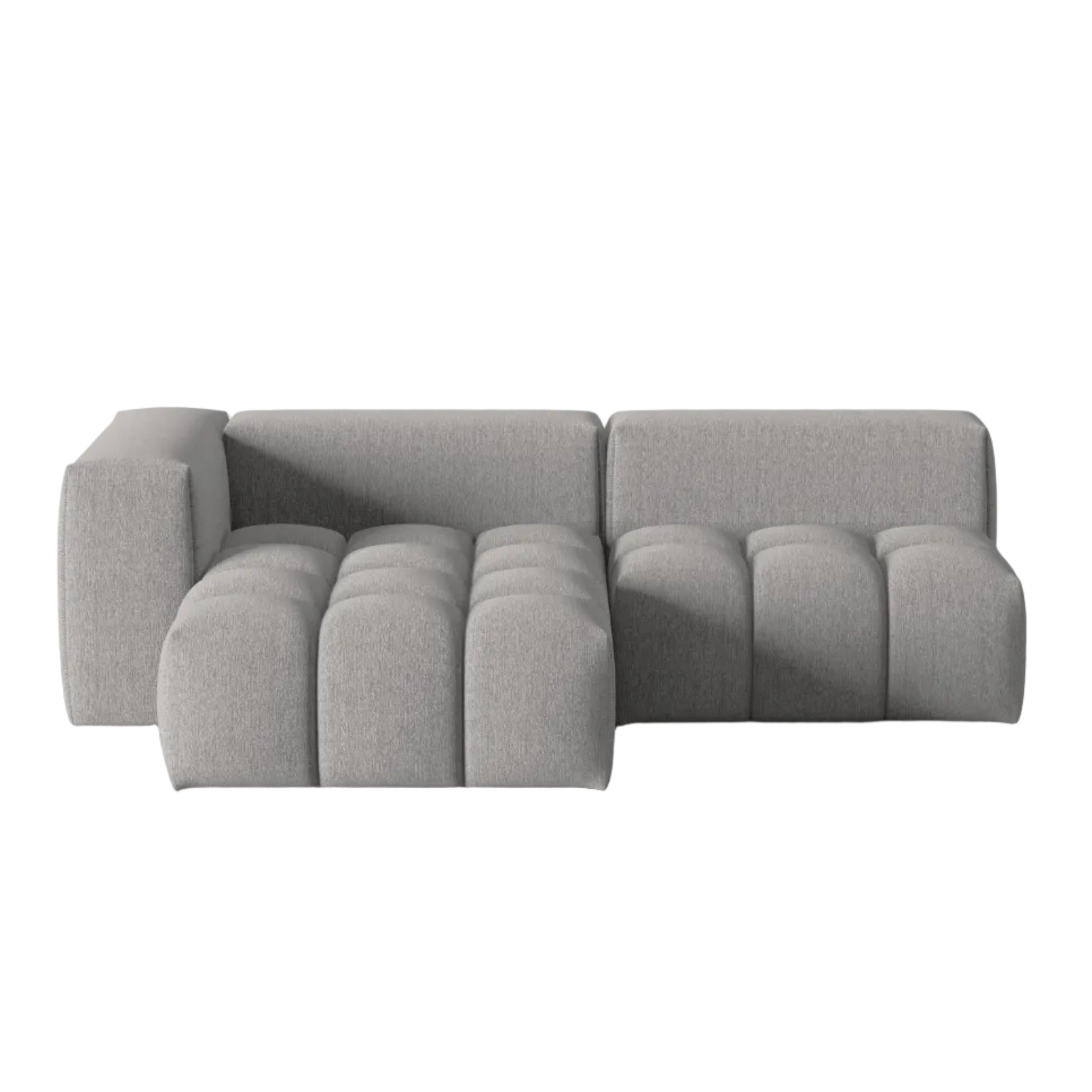 Left-facing open 3-seater corner sofa VERONA warm gray
