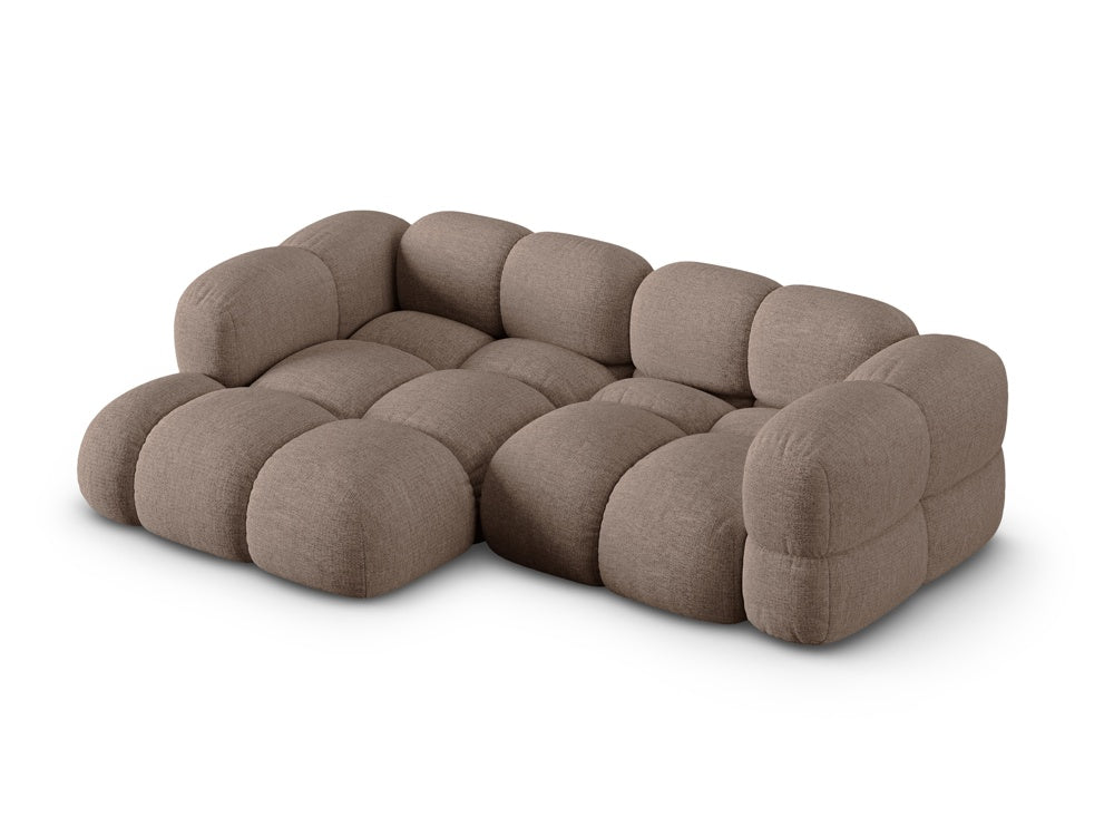 Left-facing 3-seater Corner Sofa LORETTO cappuccino