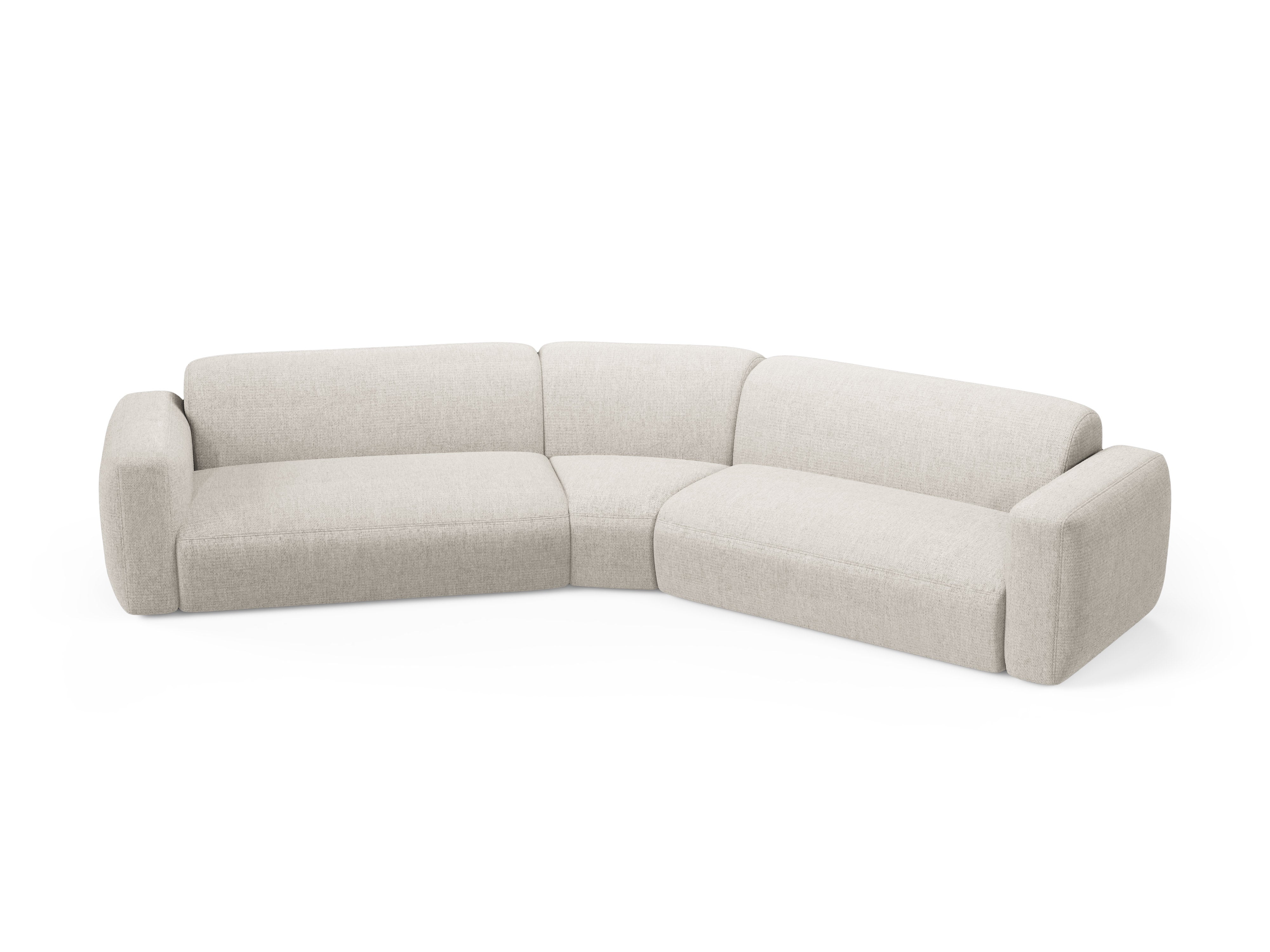 Symmetrical Corner Sofa STRINO Cream Chenille