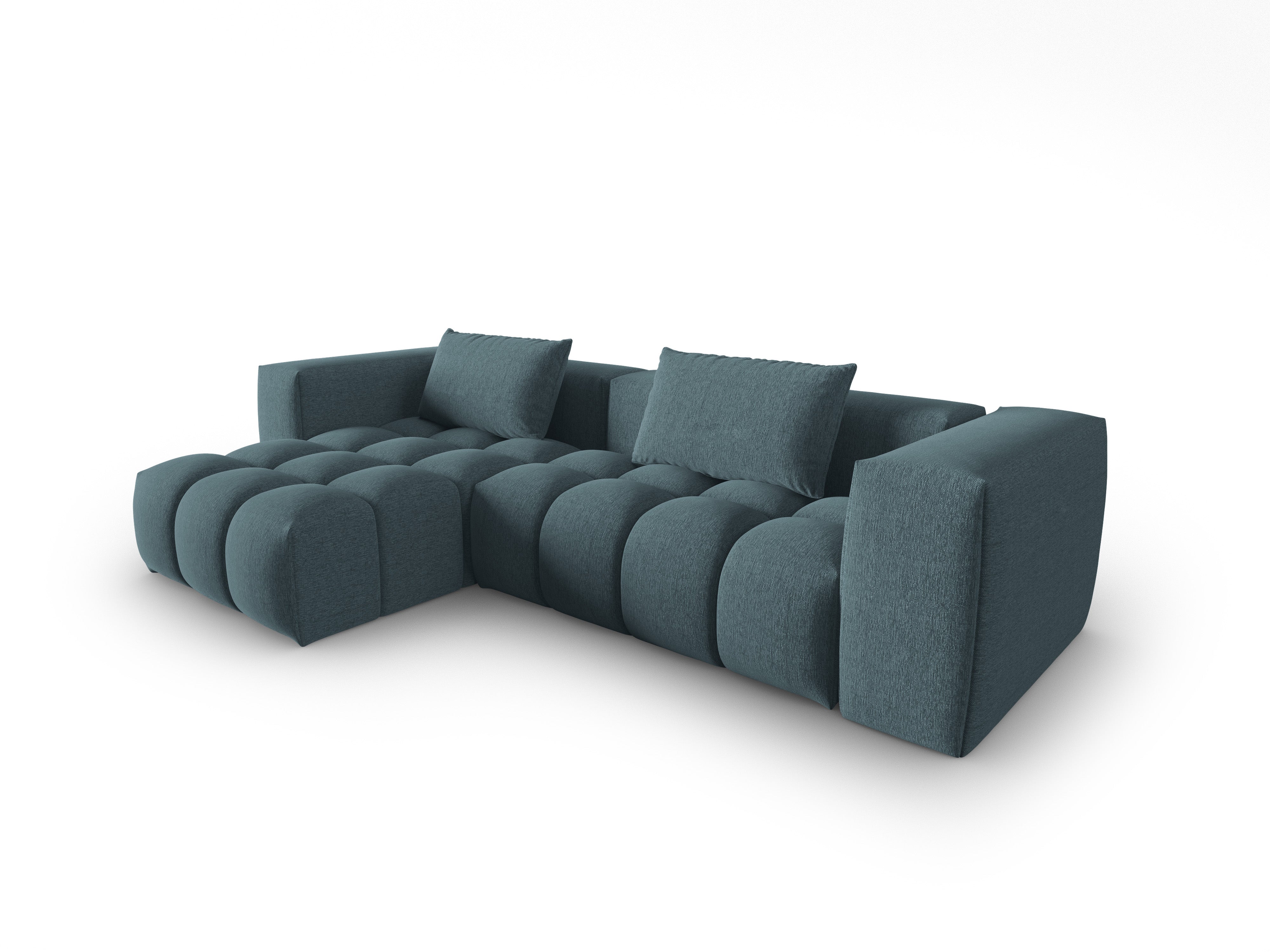 Corner Sofa for 3 People Left Side VERONA Light Blue