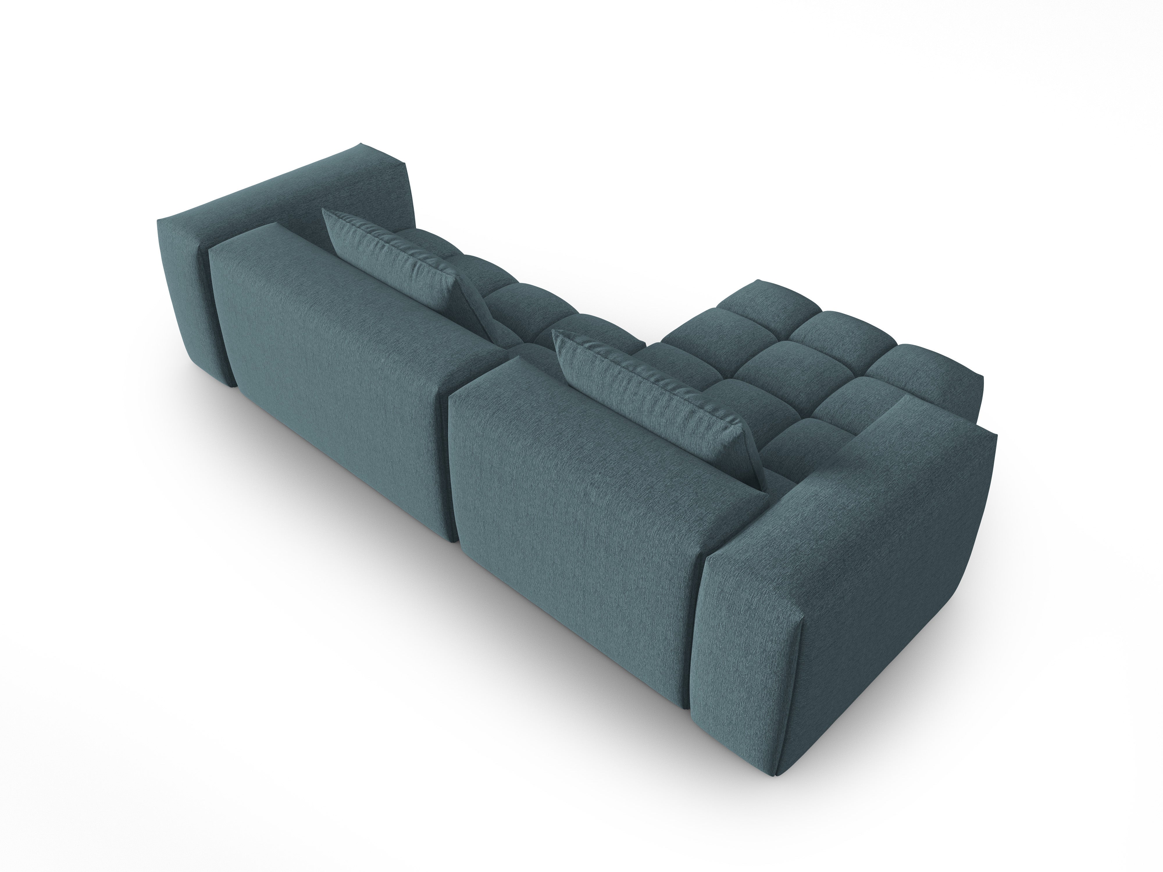 Corner Sofa for 3 People Left Side VERONA Light Blue