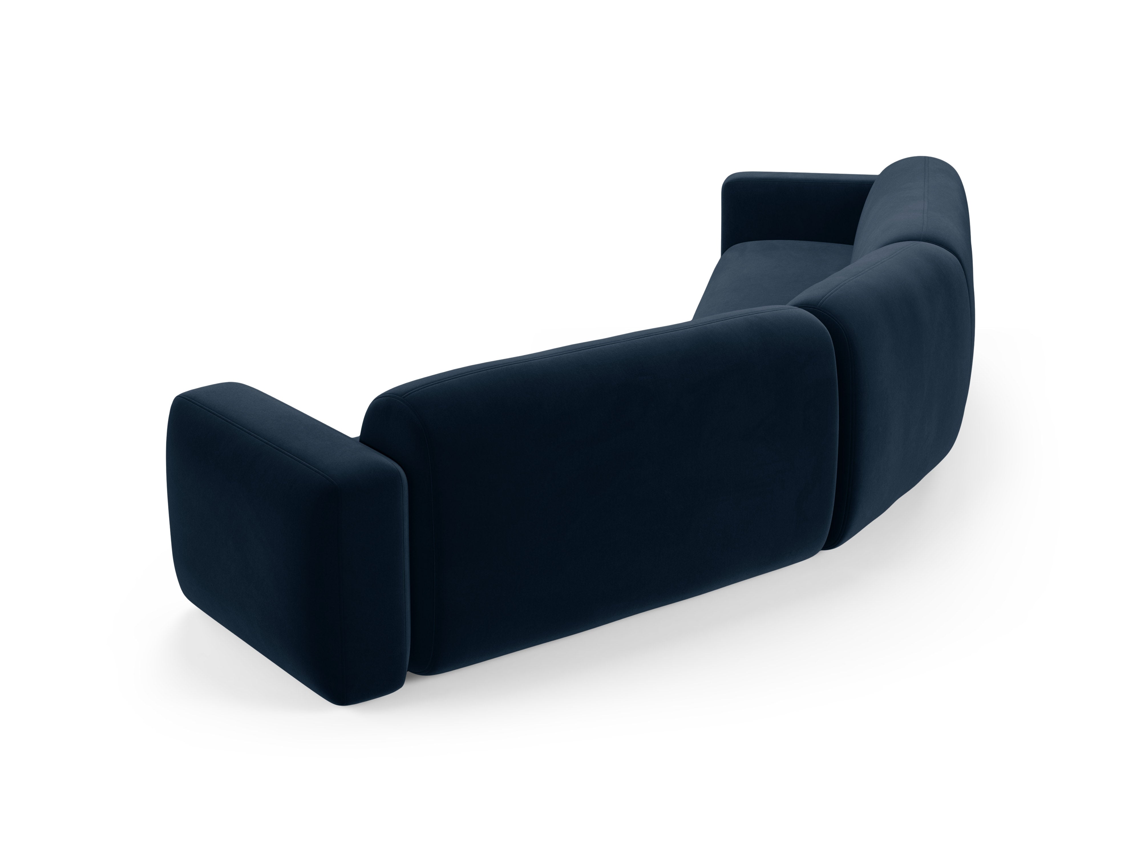 Symmetrical Velvet Corner Sofa STRINO Navy Blue