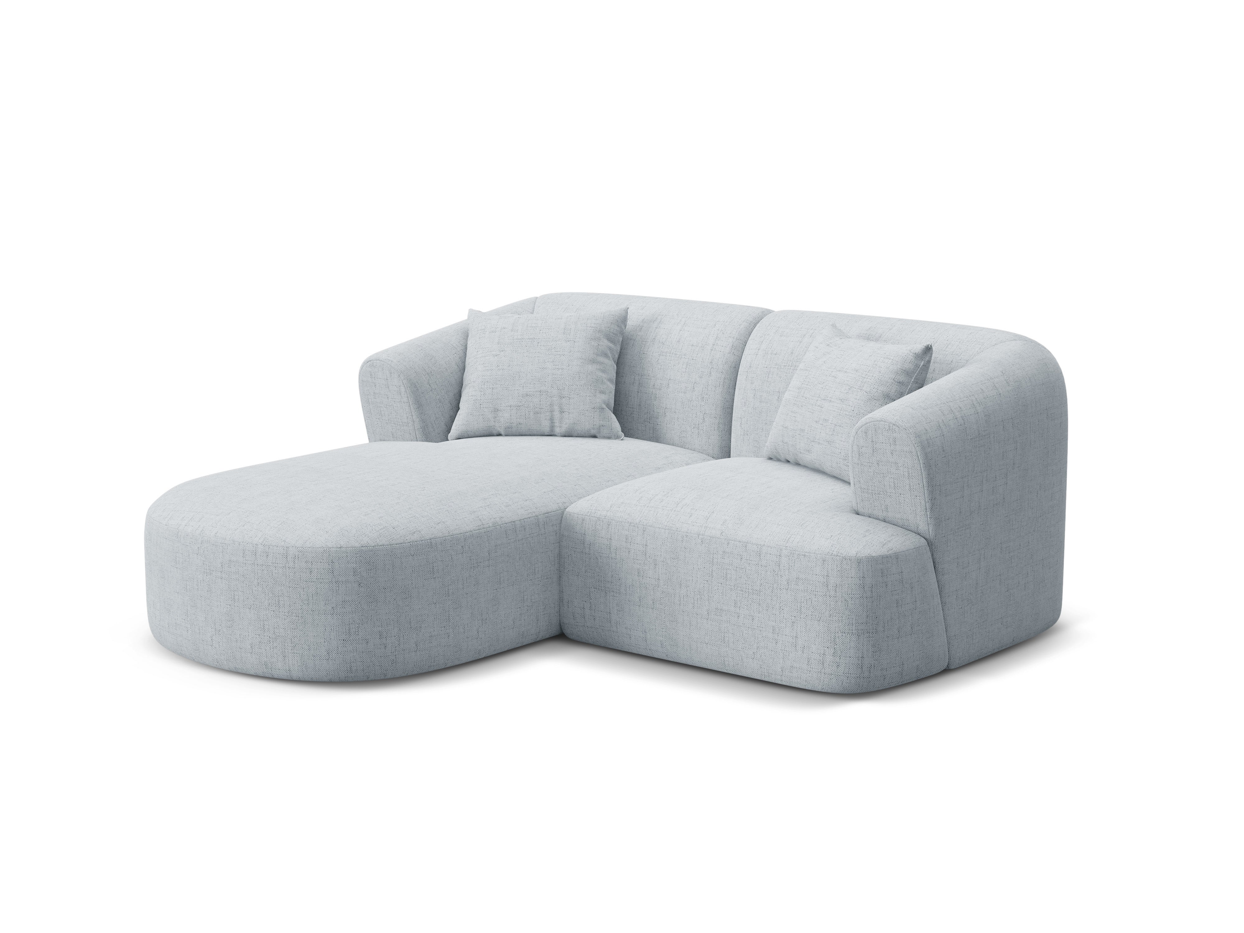 Left-sided 3-seater sofa CAMPI light gray chenille