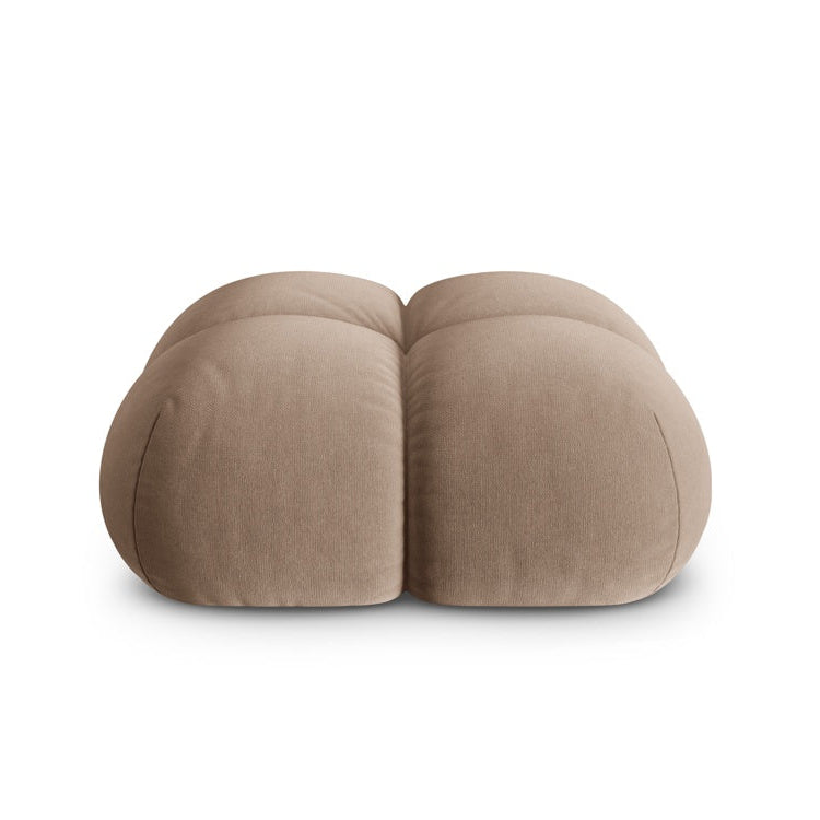 LORETTO dark beige velvet pouf