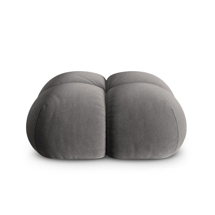 Gray Velvet Pouf LORETTO