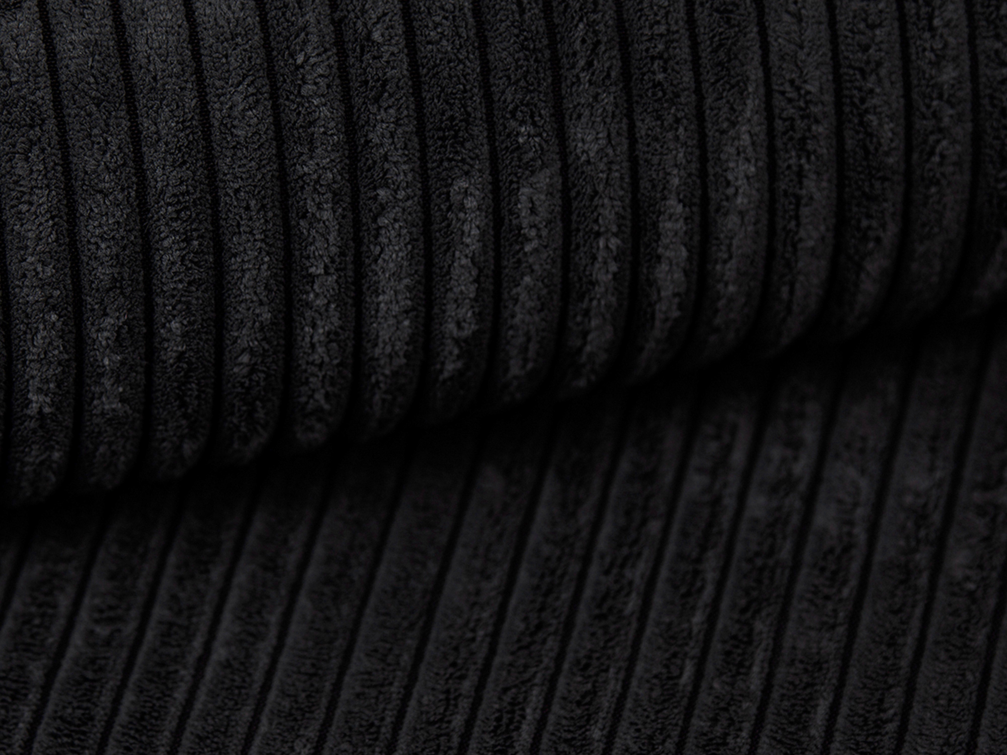 CAMP black corduroy pouf