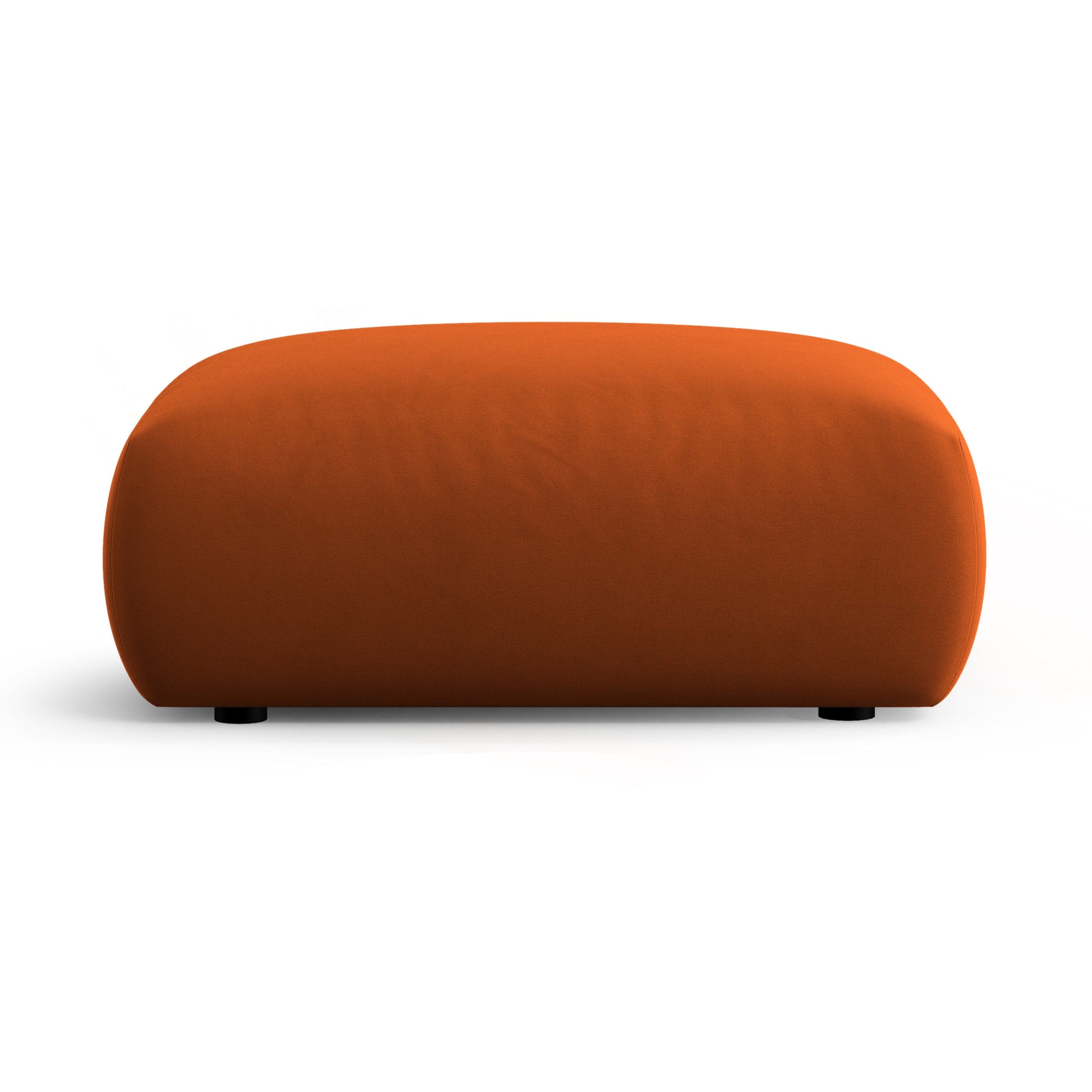 Velvet pouf MATERA brick