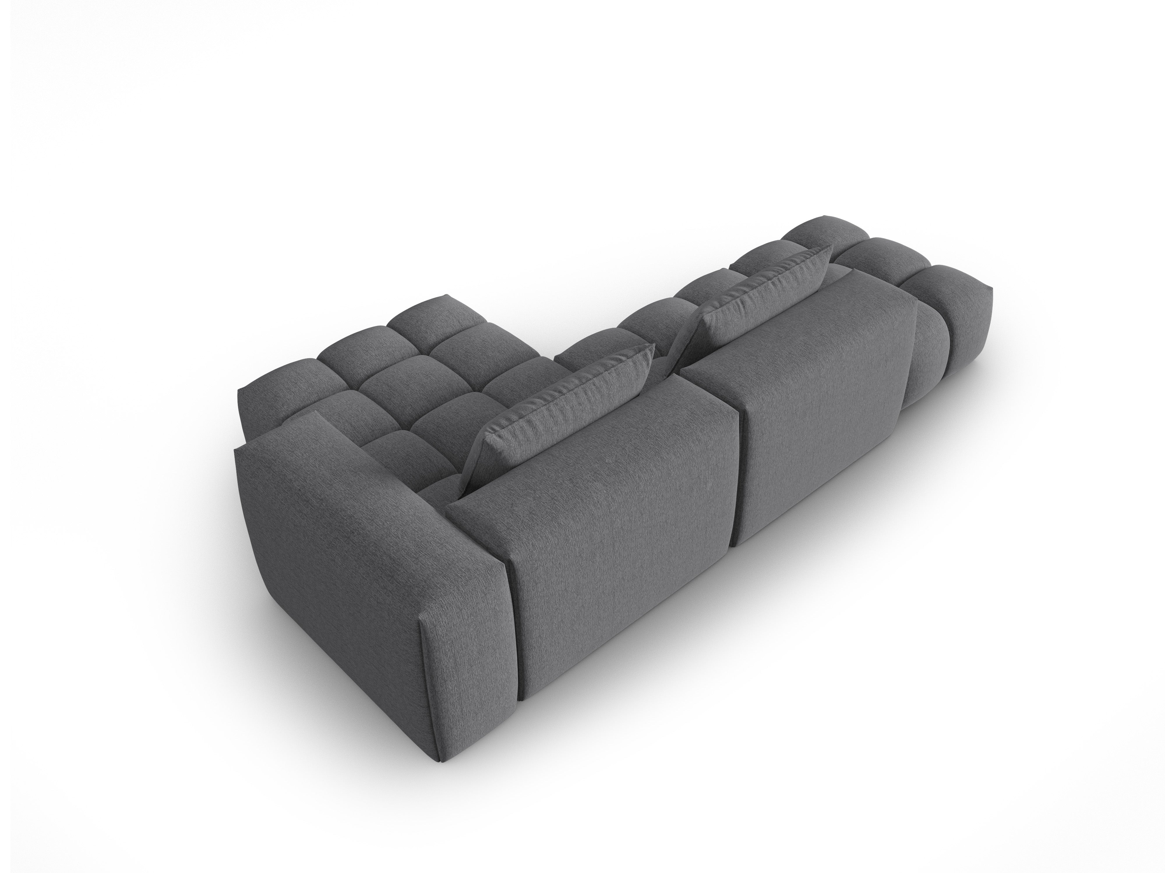Right-facing open 4-seater corner sofa VERONA gray