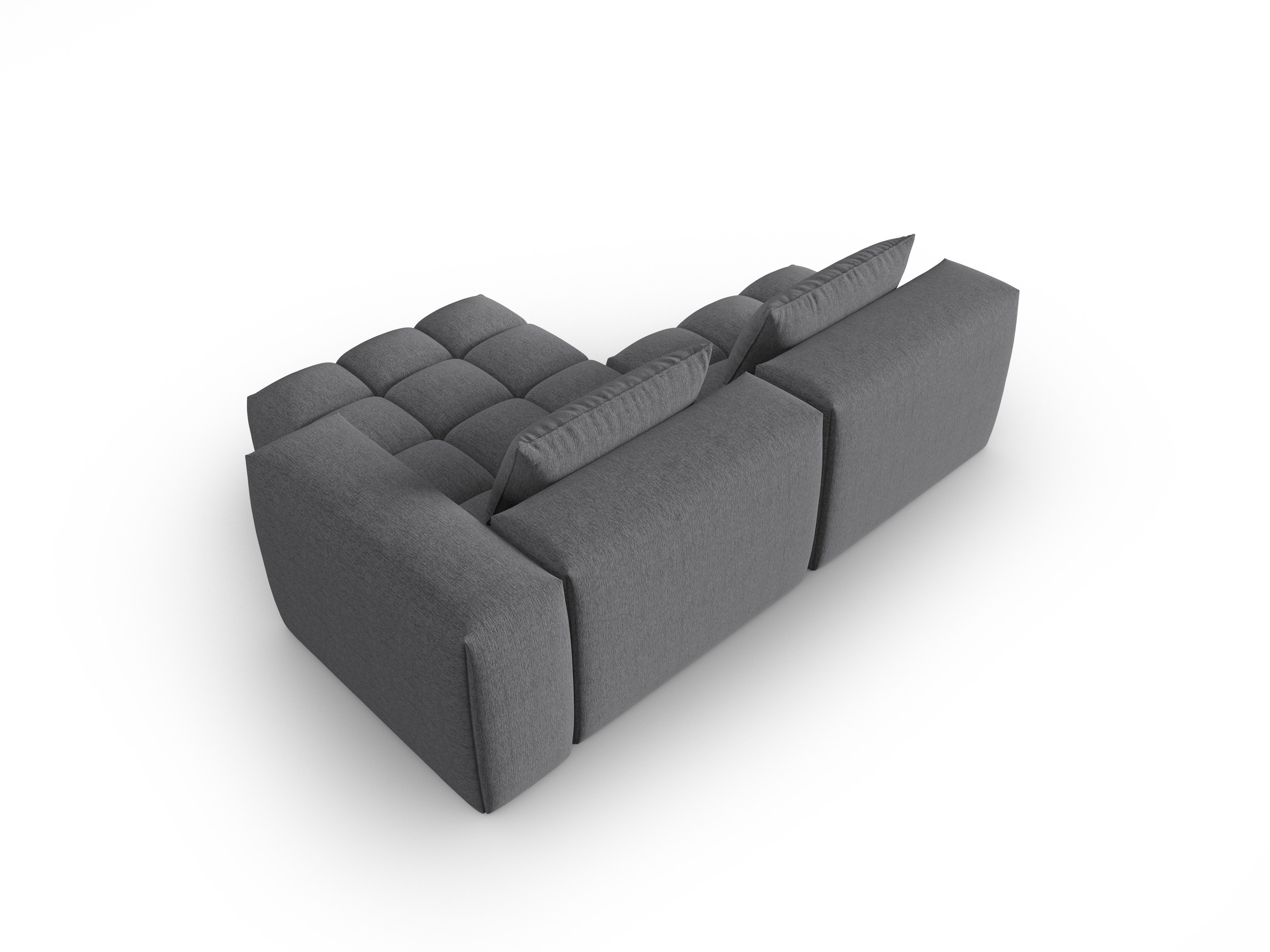 Right-facing open 3-seater corner sofa VERONA gray