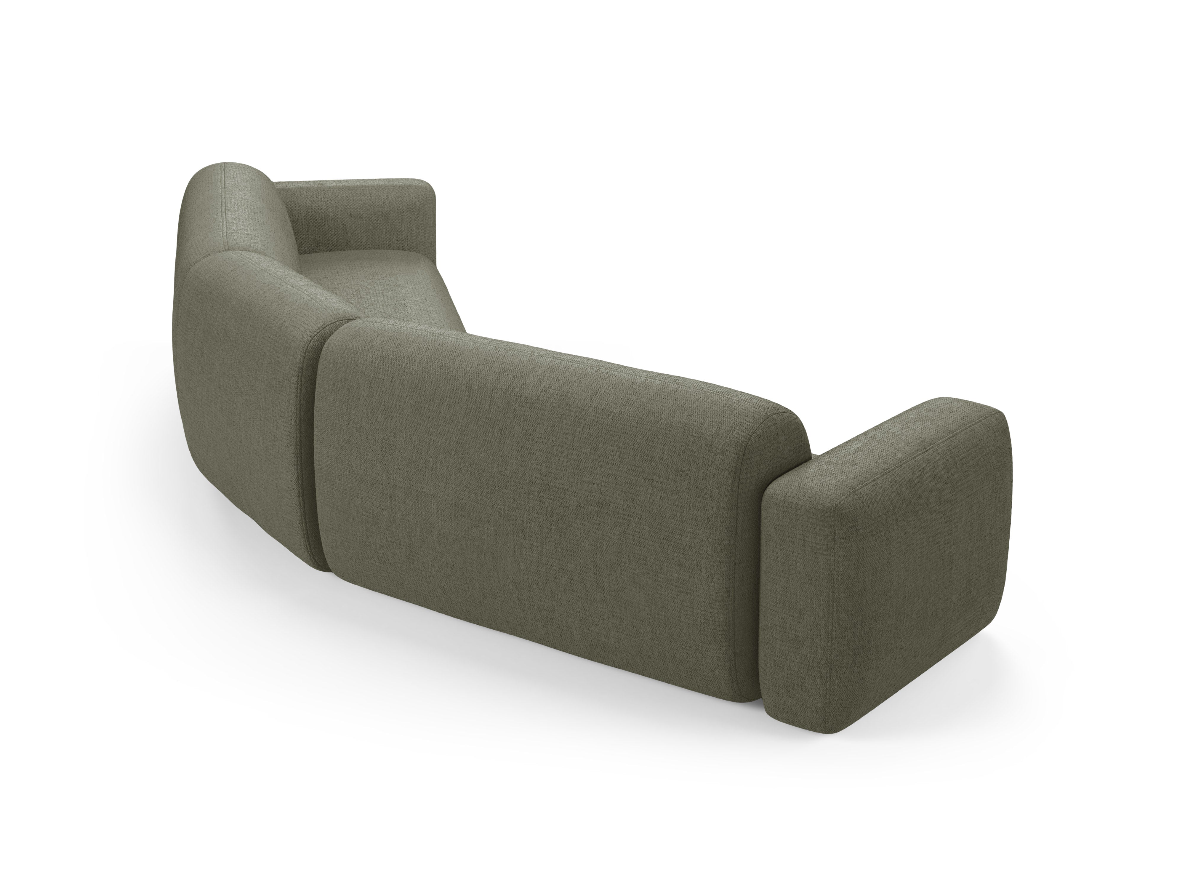 Symetrický rohový gauč STRINO olivový šenil