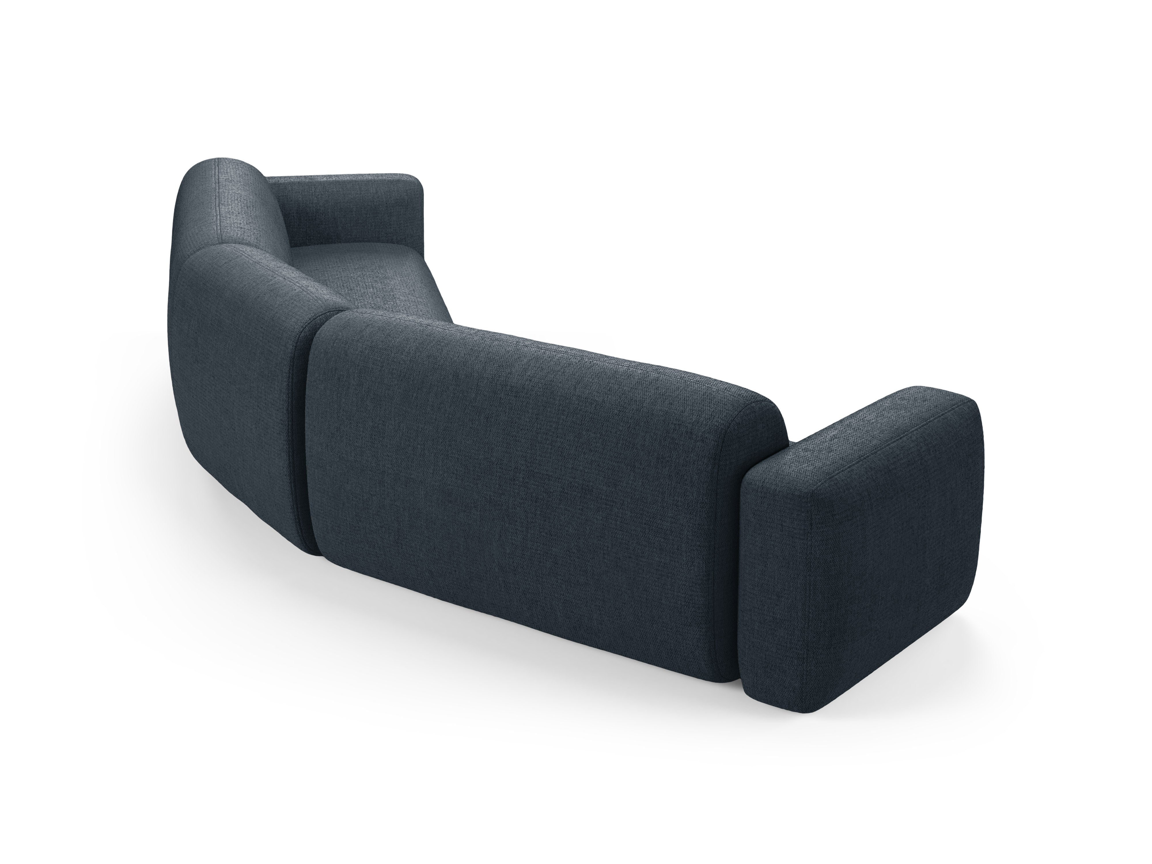 Symetrický rohový gauč STRINO modrý šenil