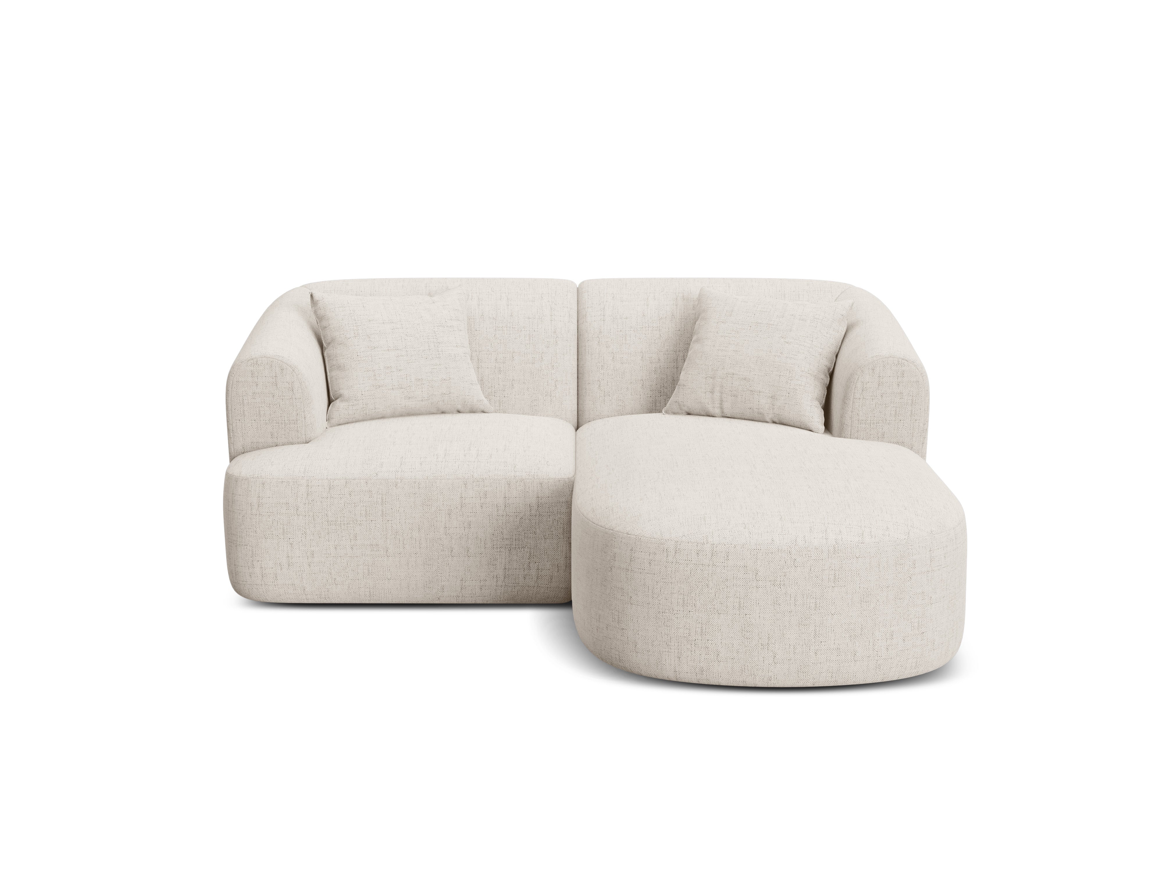 Right-facing 3-seater sofa CAMPI cream chenille