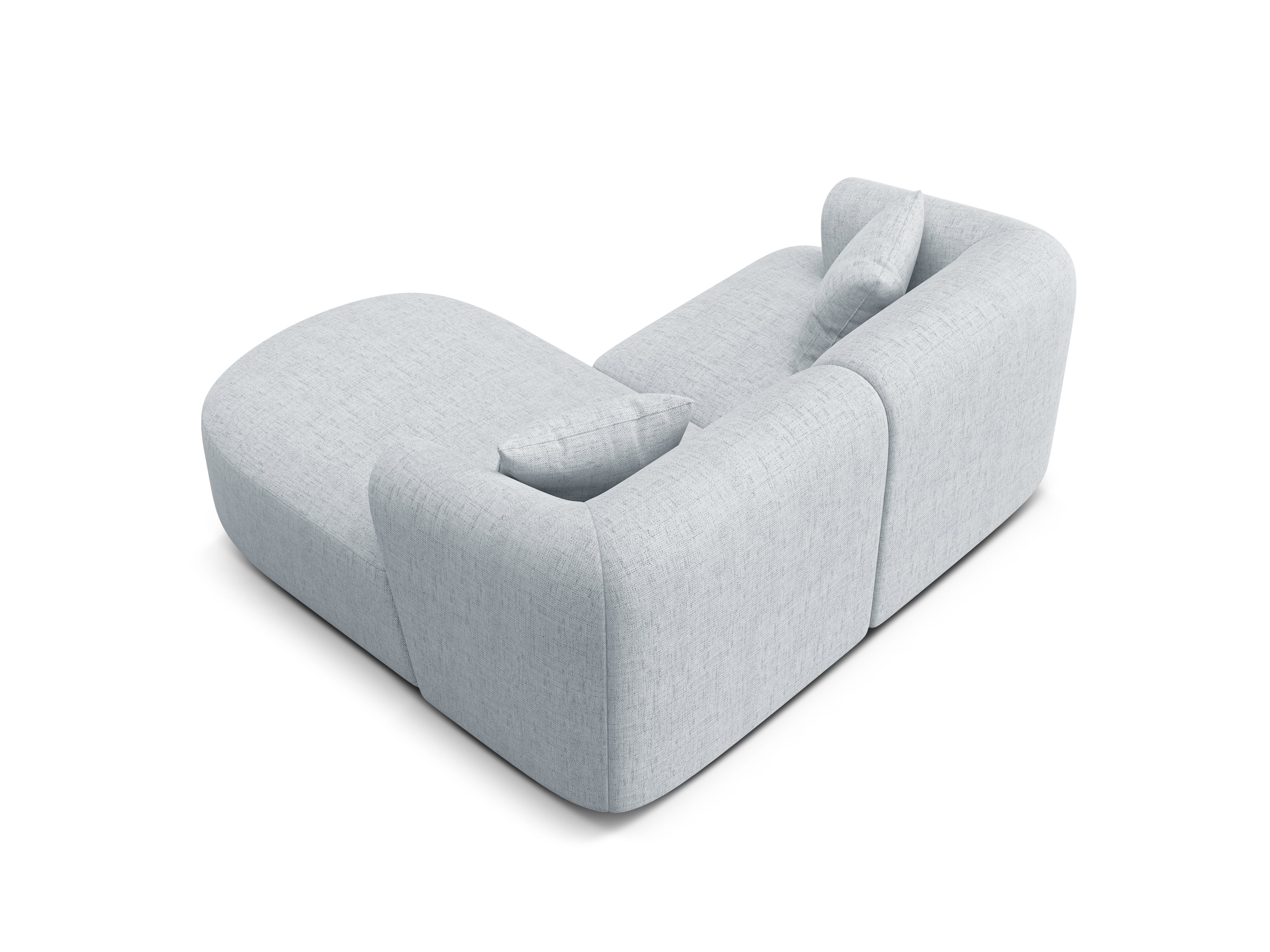 Right-facing 3-seater sofa CAMPI light gray chenille