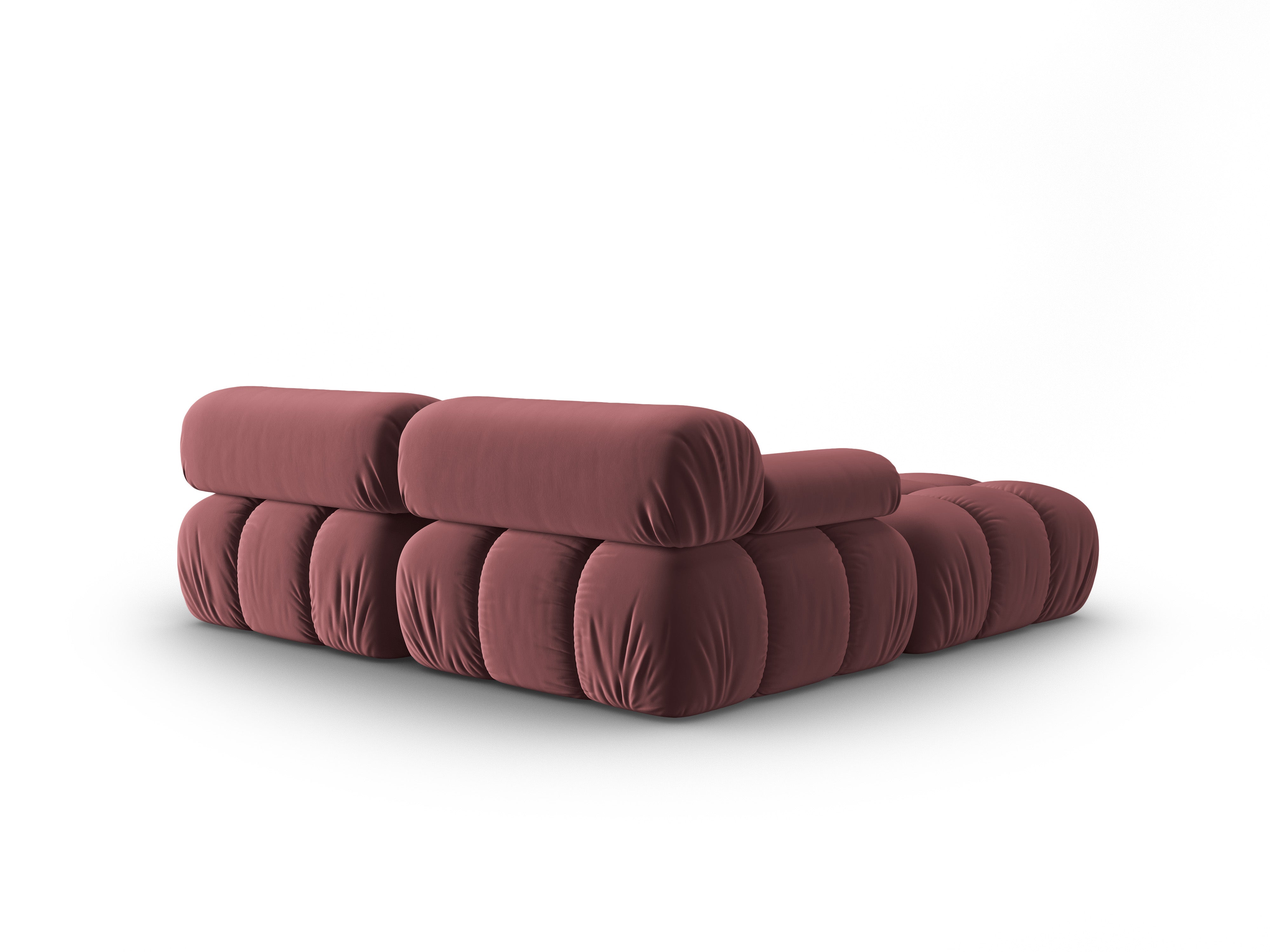 CORTINA Pink Velvet 3-Seater Sofa