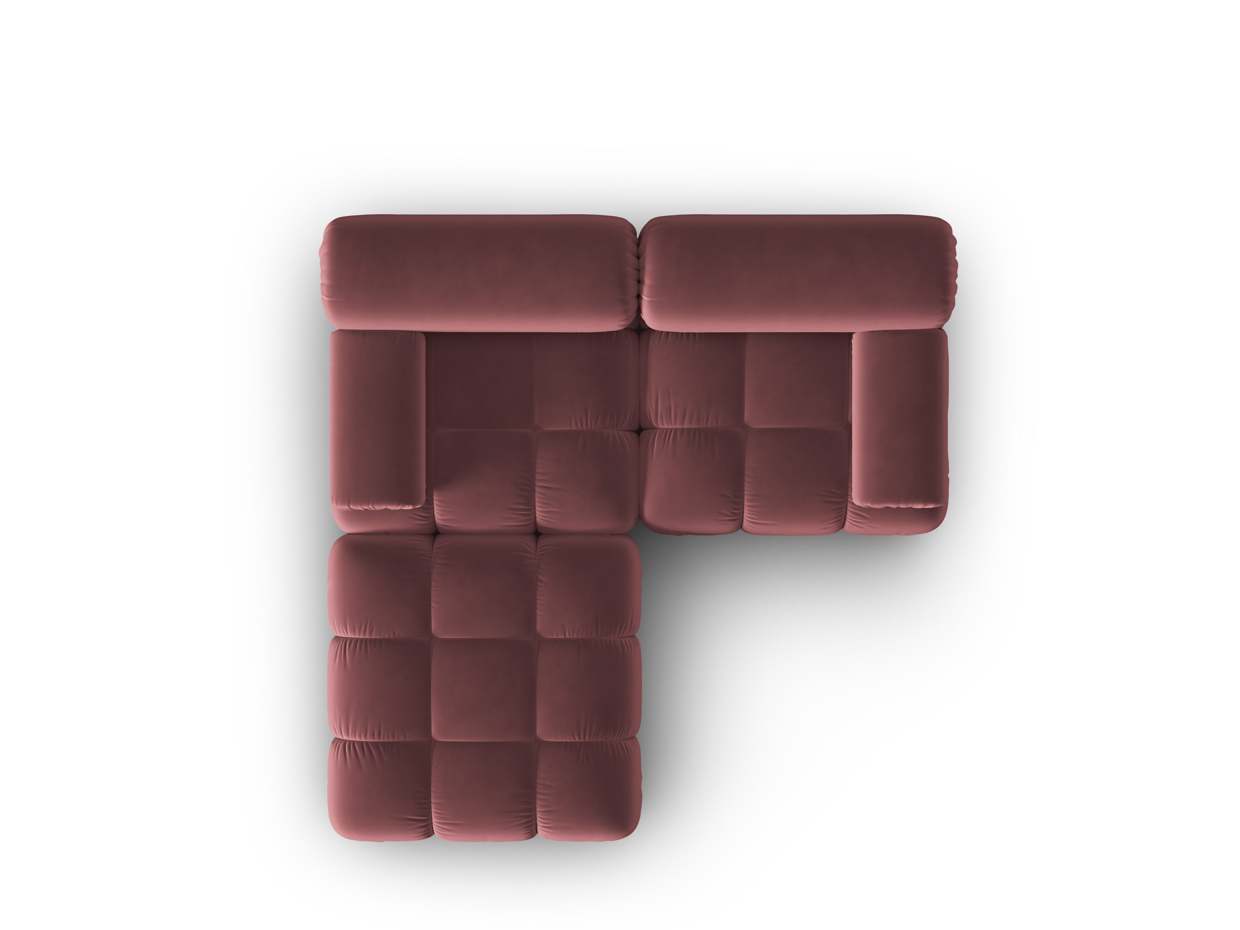 CORTINA Pink Velvet 3-Seater Sofa