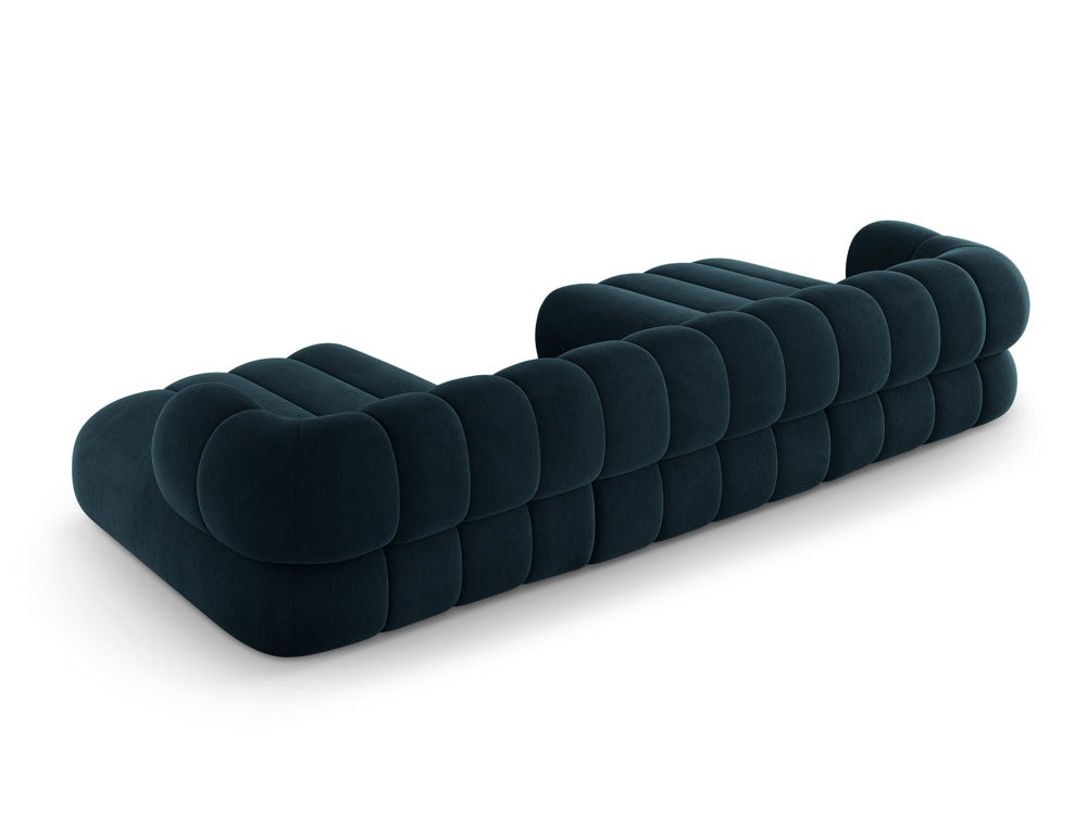 KOGE petrol velvet panoramic sofa for 6 people