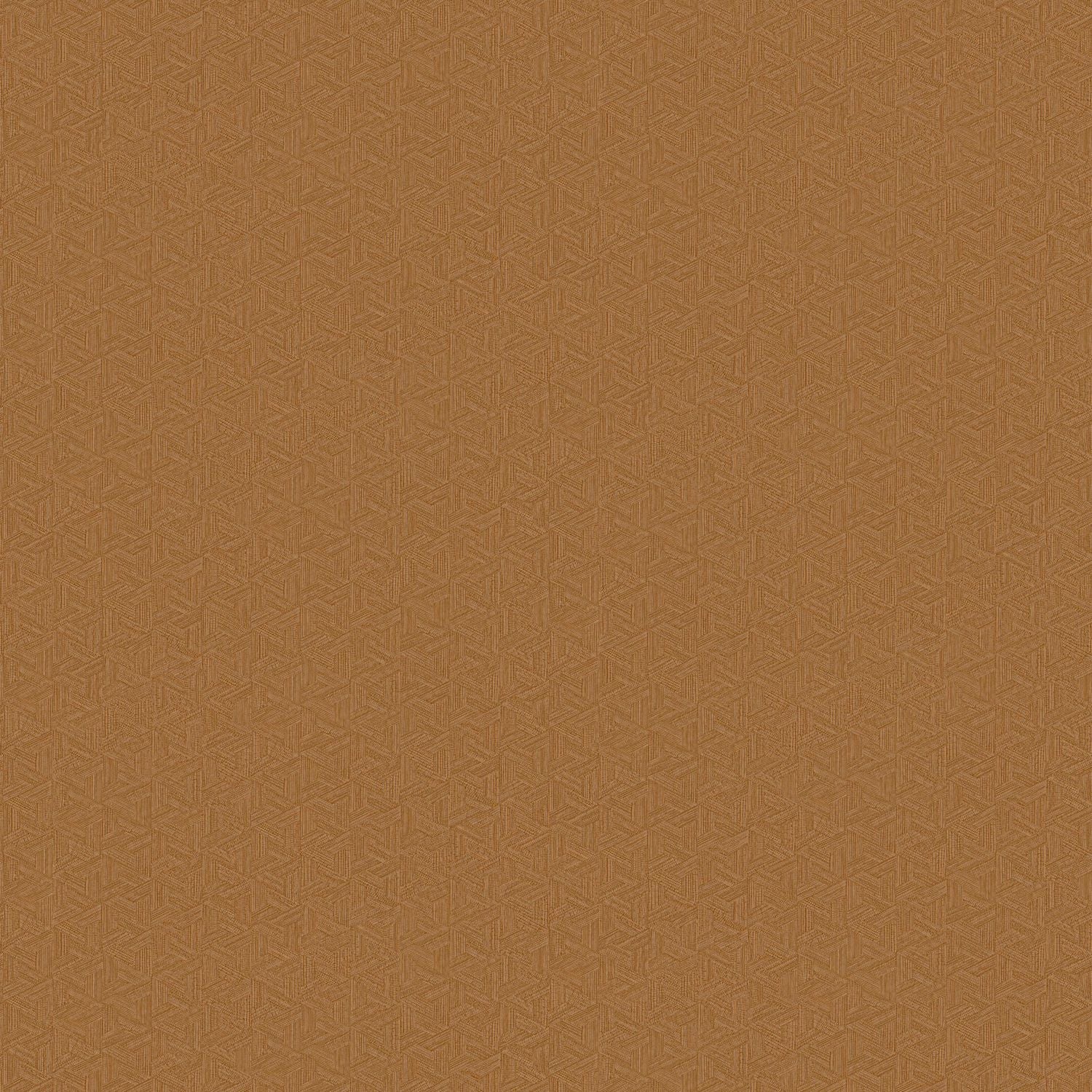 Geometric Structural Wallpaper Inspired by Banana Leaves LINDU - TERRE DE SIENNE Copper