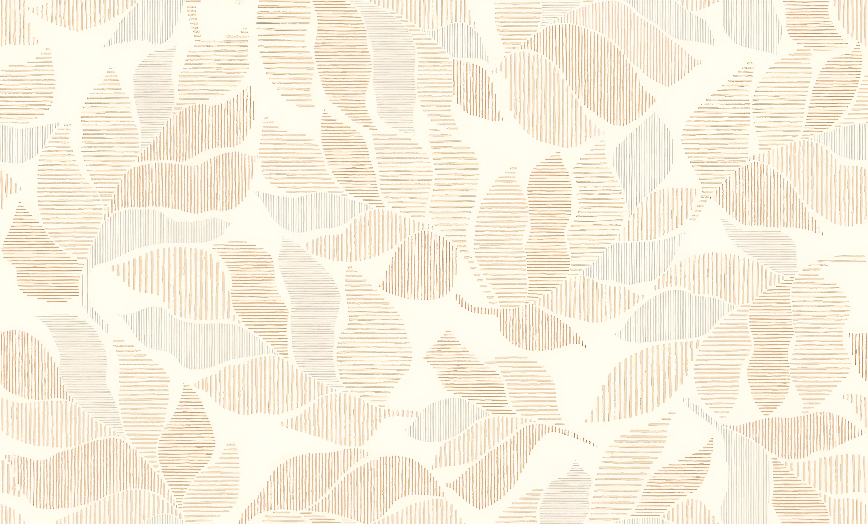 Palm leaf patterned wallpaper with metallic effect LONTARA - WHITE/BEIGE