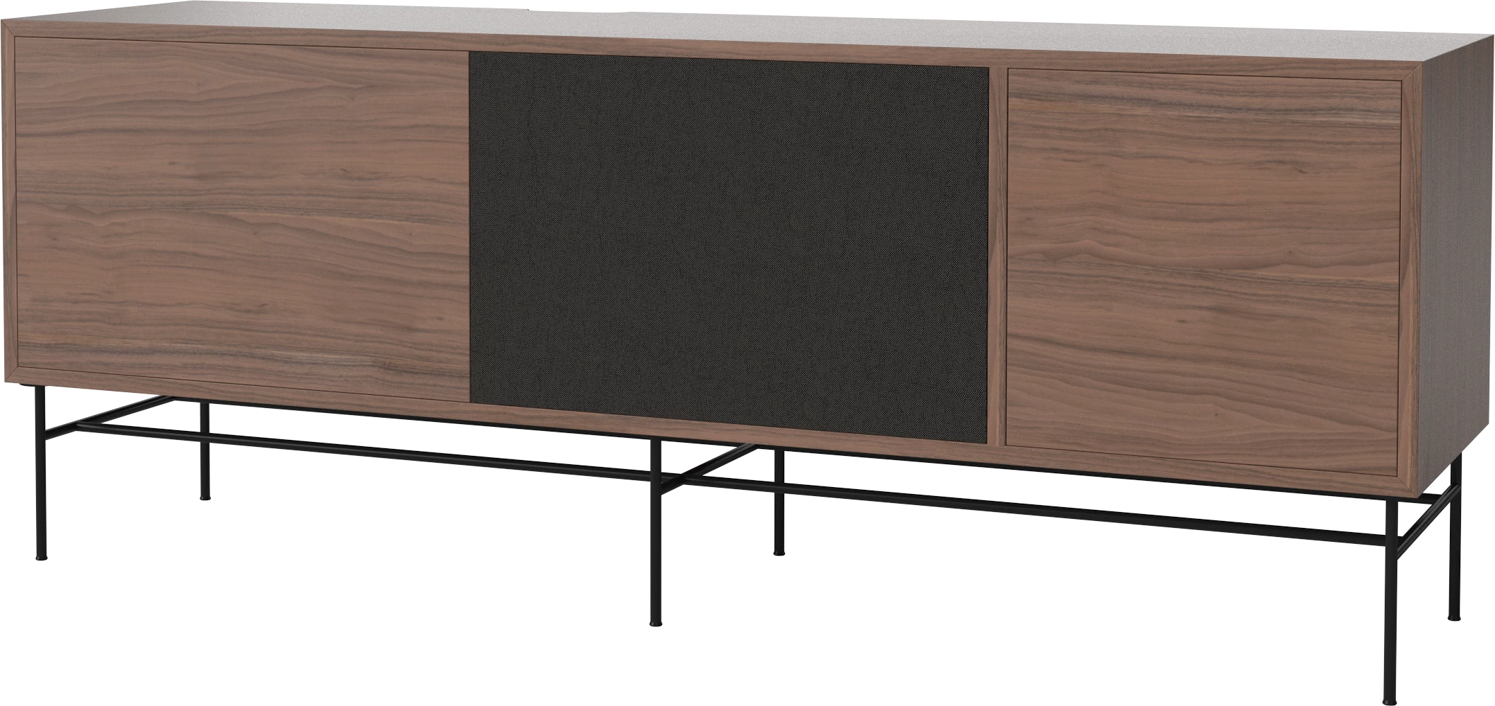 RTV CASE CAKE Walnut veneer with a black base