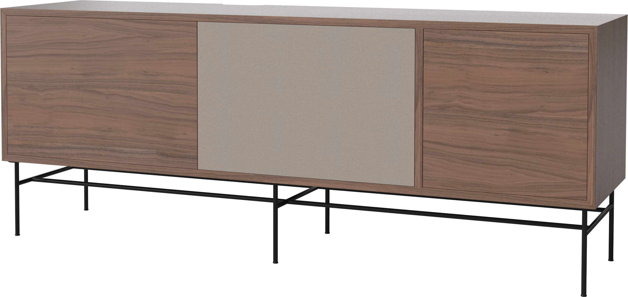 RTV CASE CAKE Walnut veneer with a black base