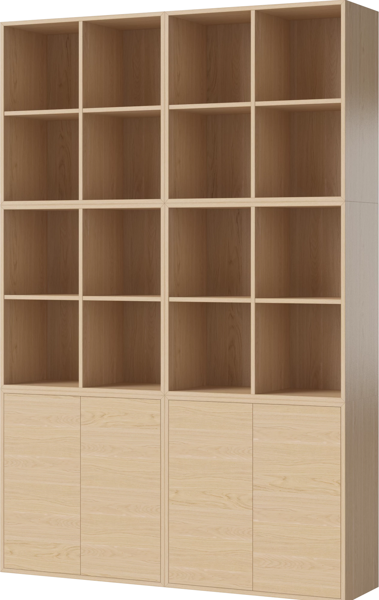 Regál CASE bielený dyha dubová