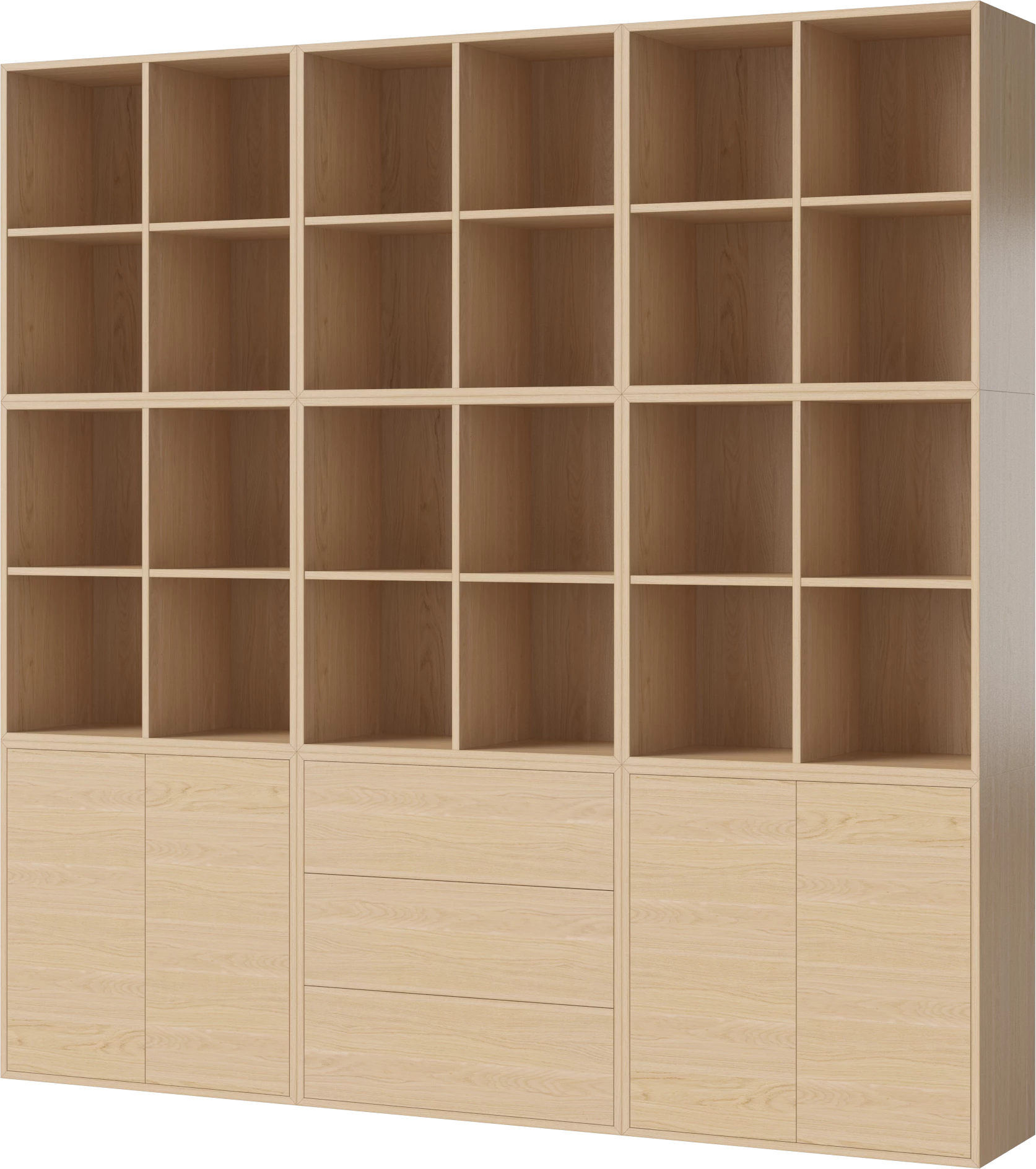 Regál CASE bielený dyha dubová