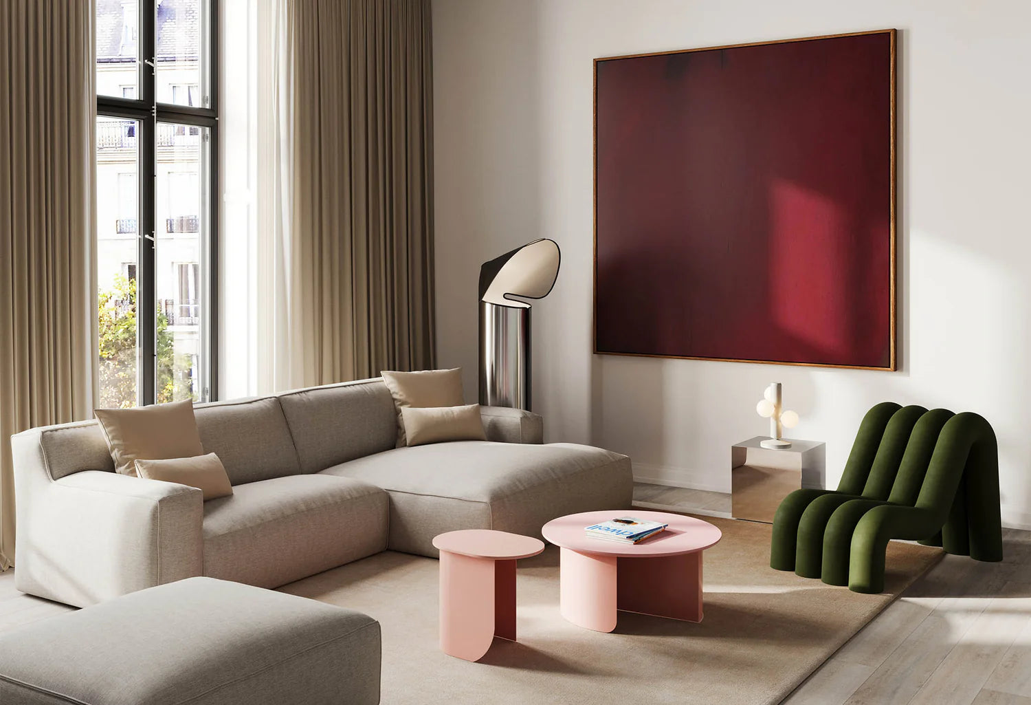 Lampa stołowa KAKTEE beżowy