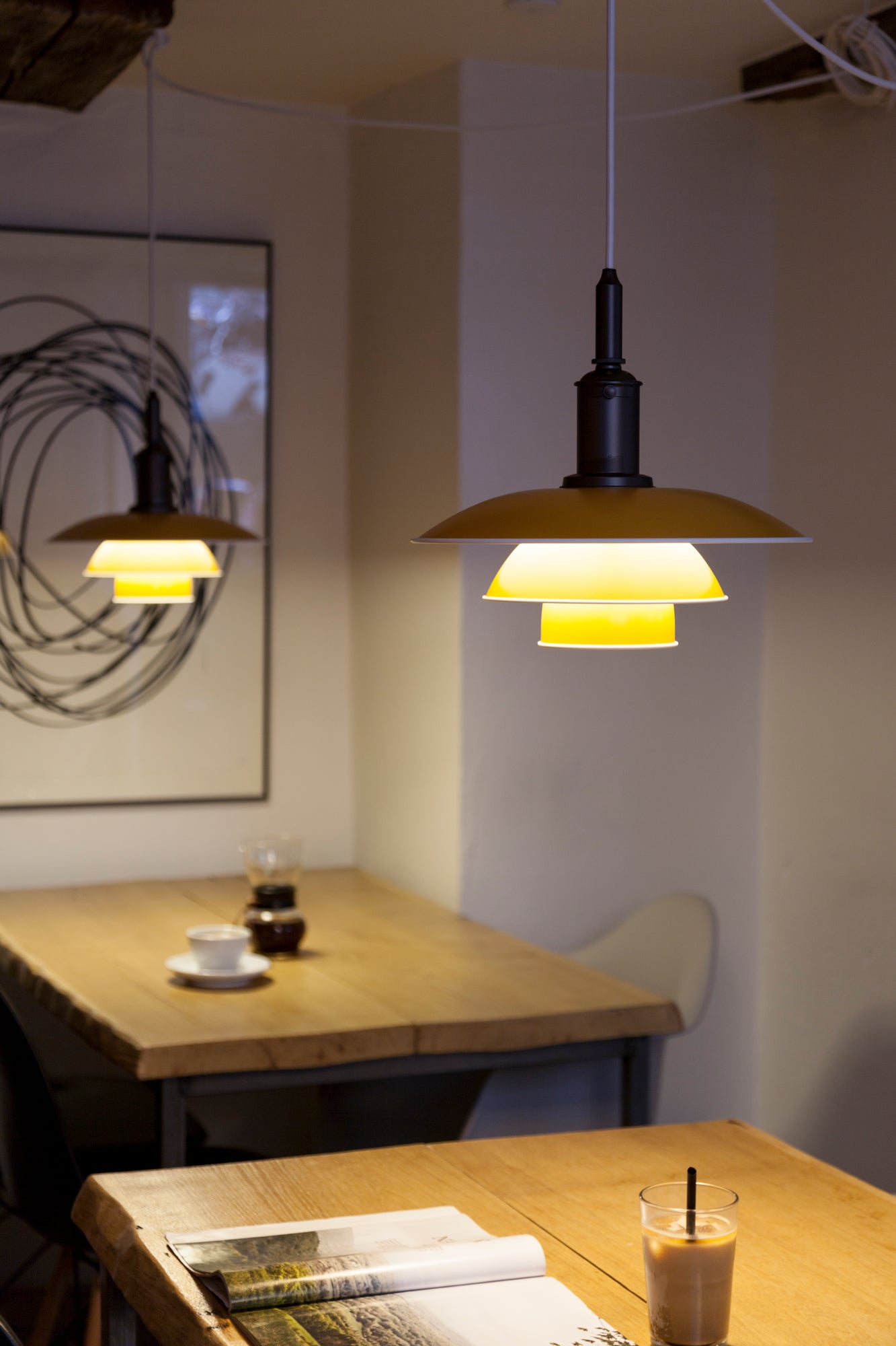PH 3½-3 METAL yellow pendant lamp