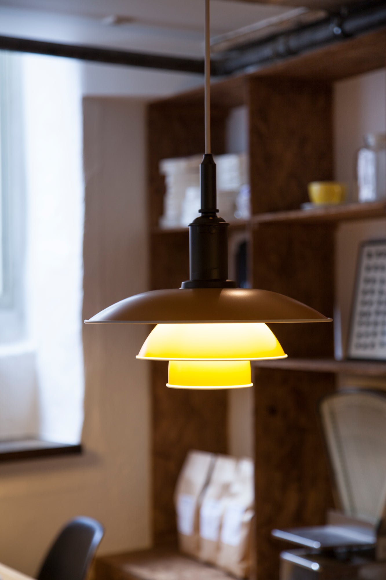 PH 3½-3 METAL yellow pendant lamp