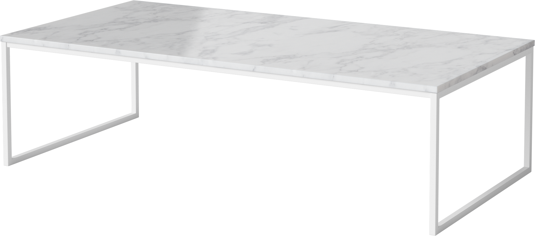 Kávový stolík COMO biela oceľová základňa