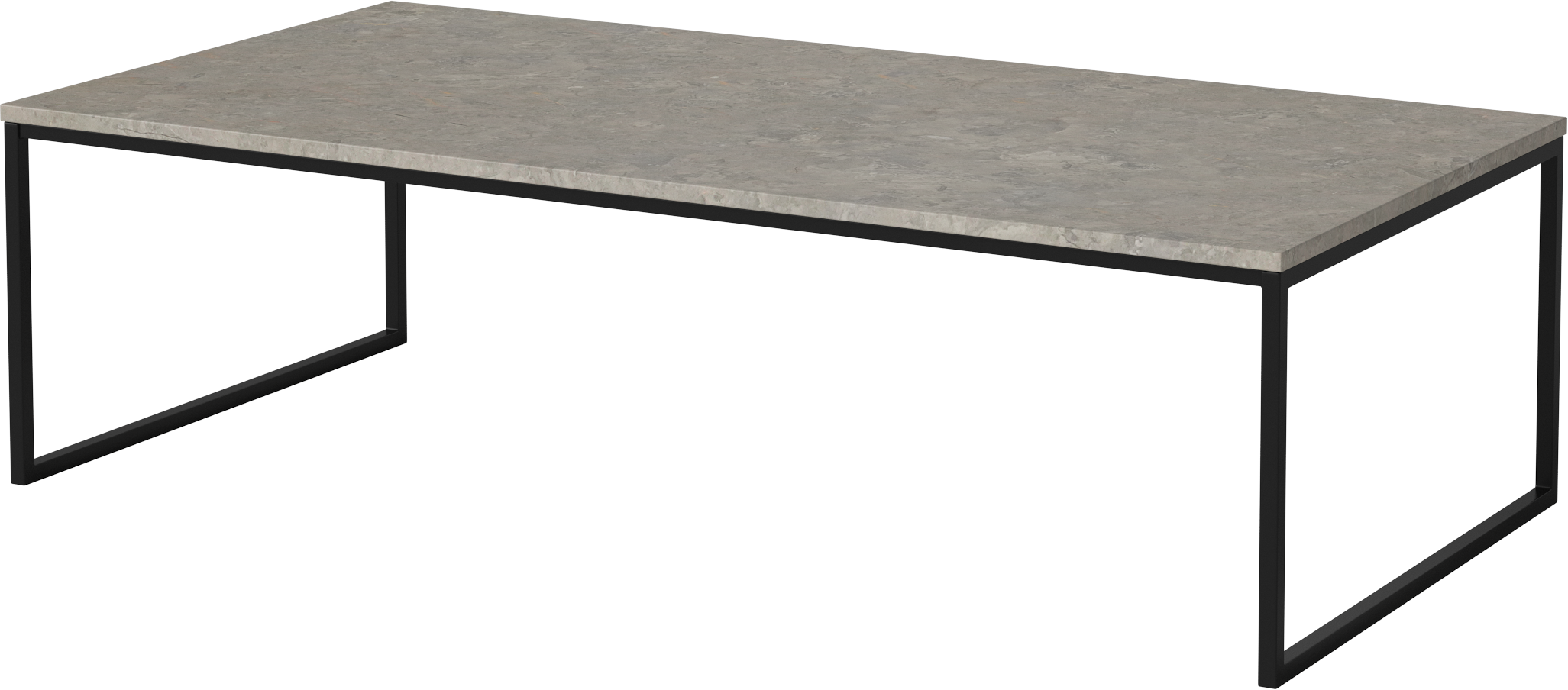 Kávový stolík COMO čierna oceľová základňa