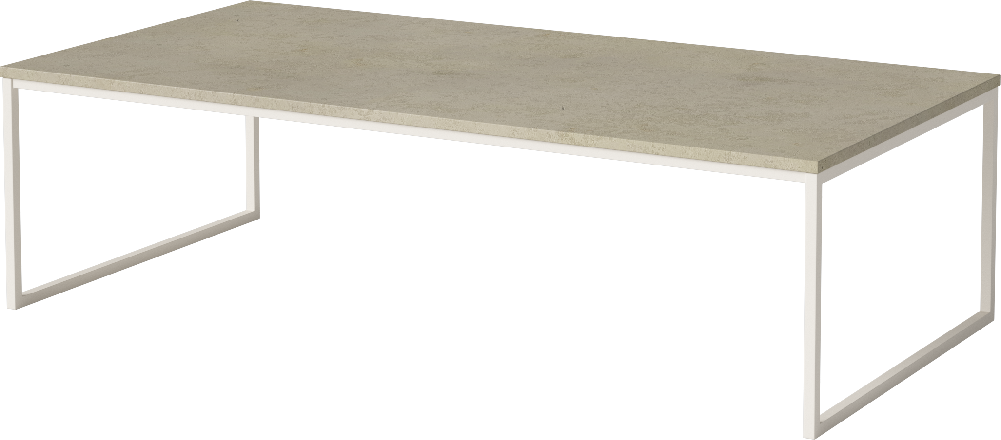 Kávový stolík COMO s krémovou oceľovou základňou