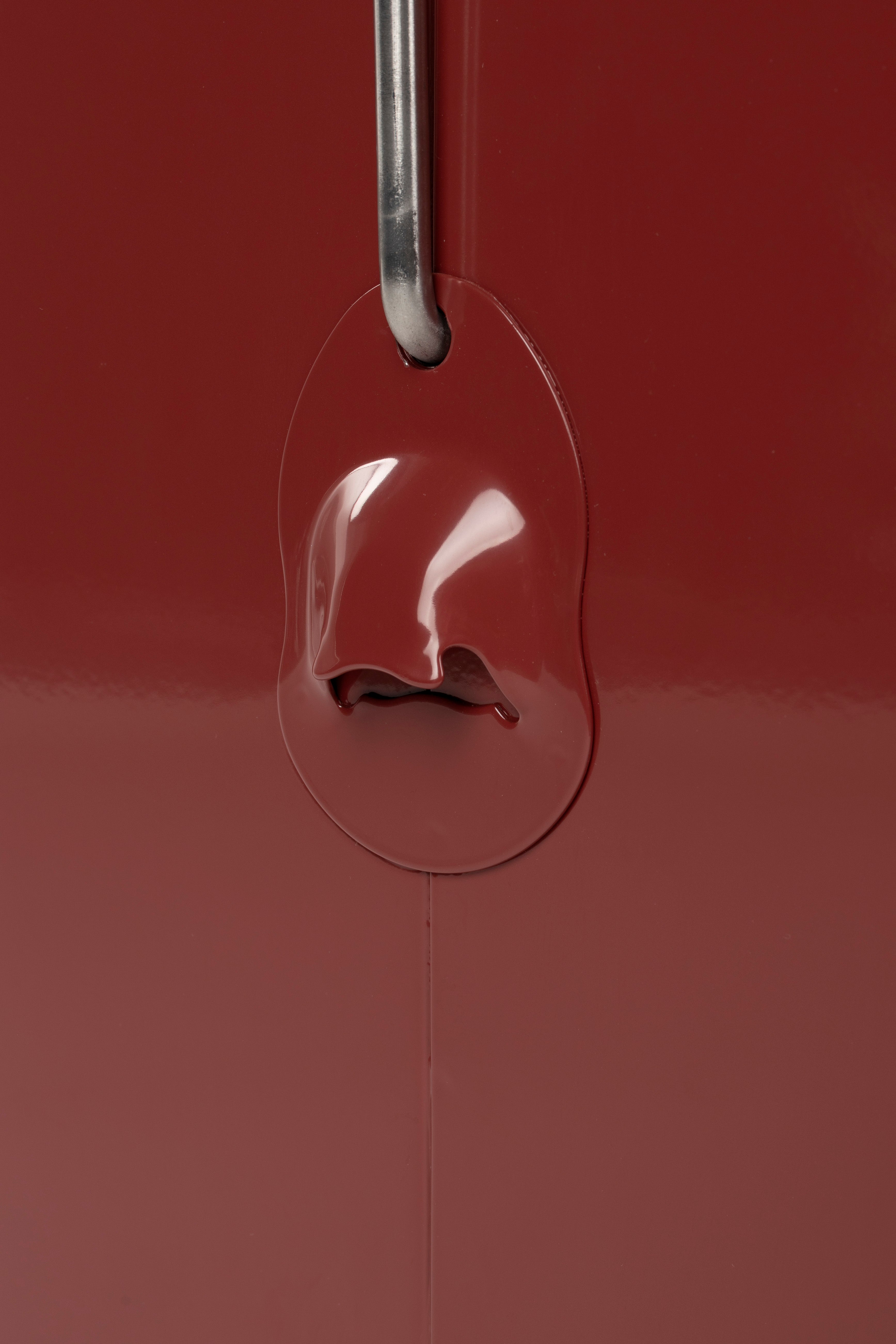 Prenosná chladnička BE WINE burgundská s oranžovou a šedou