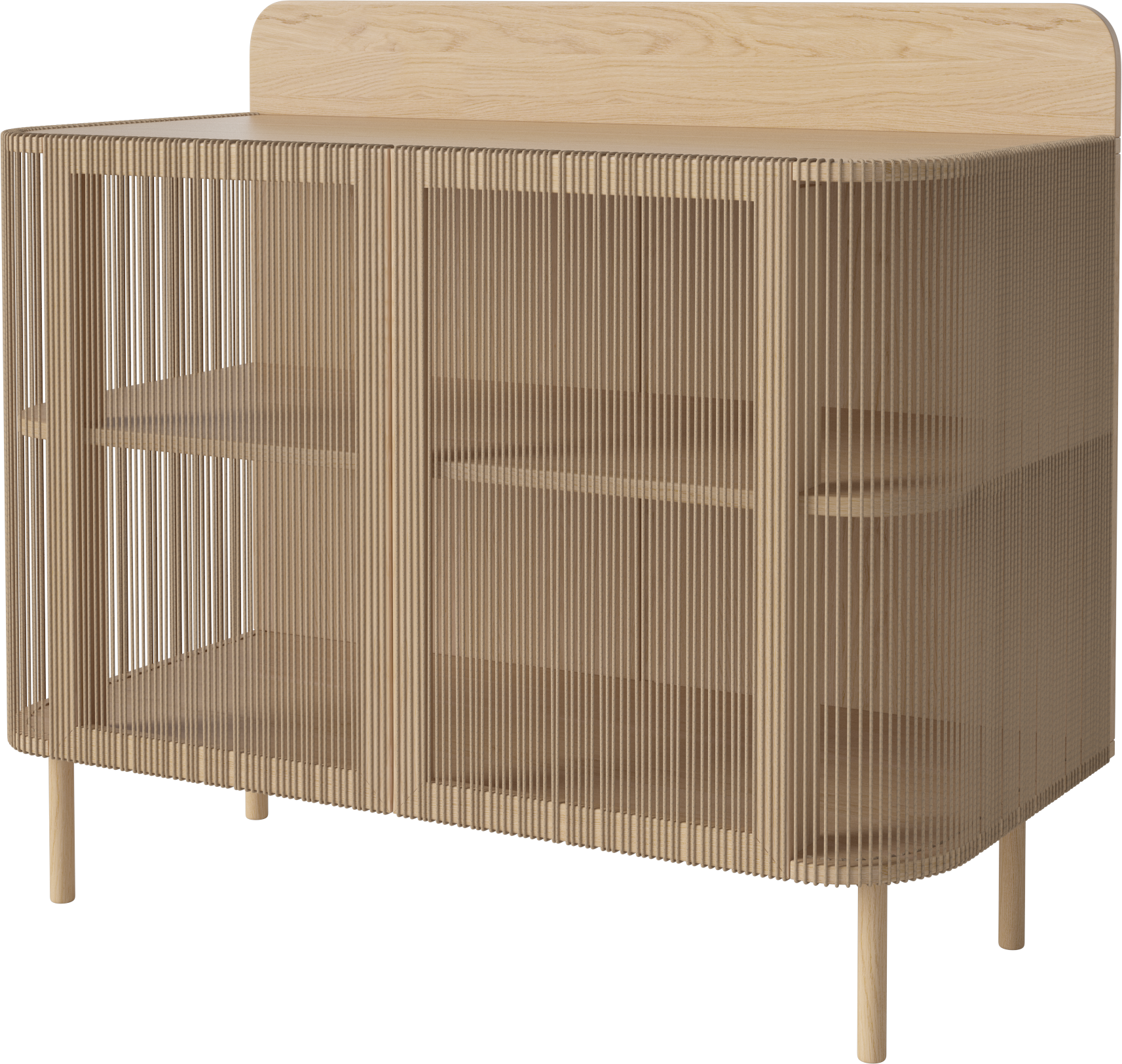 DJ console cord blew oak wood