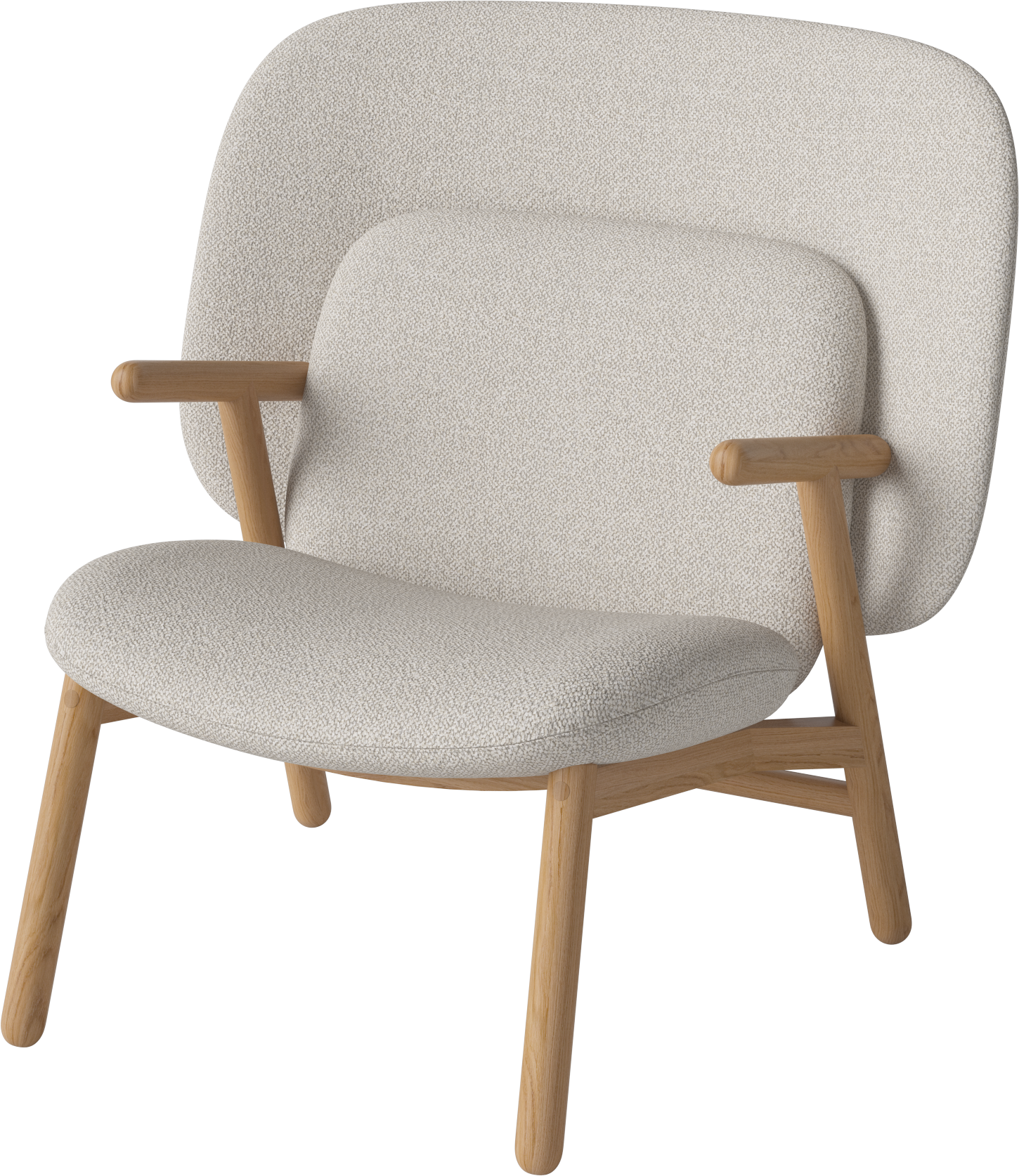 Kreslo s opierkou hlavy COSH, základňa z dubového dreva